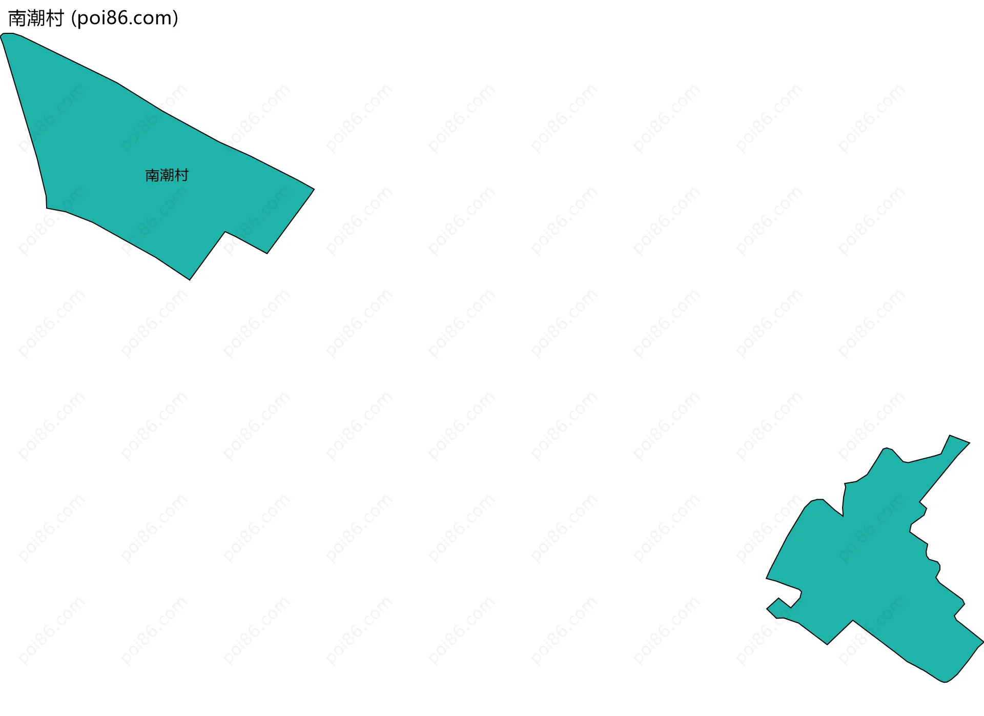 南潮村边界地图