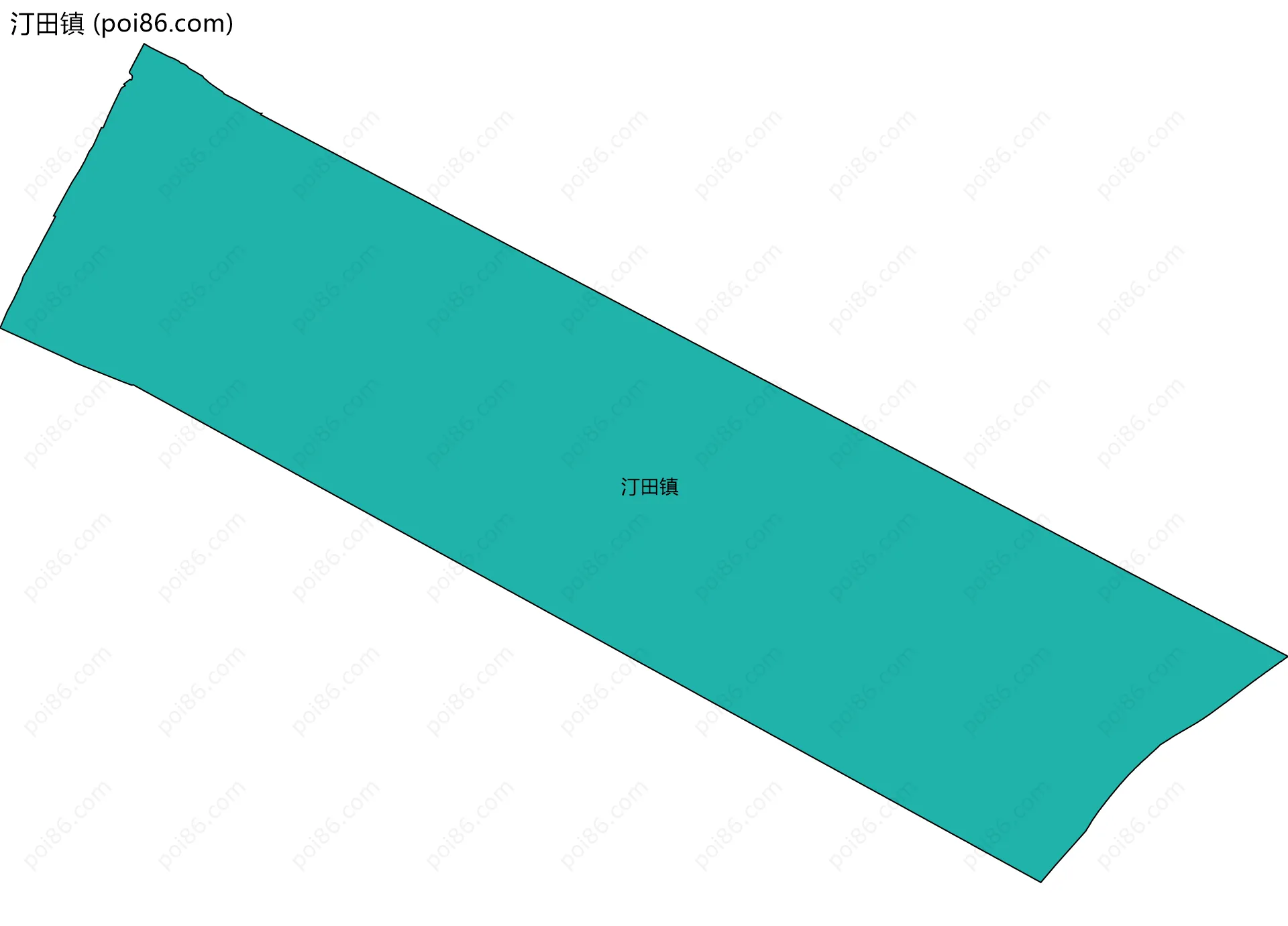 汀田镇边界地图