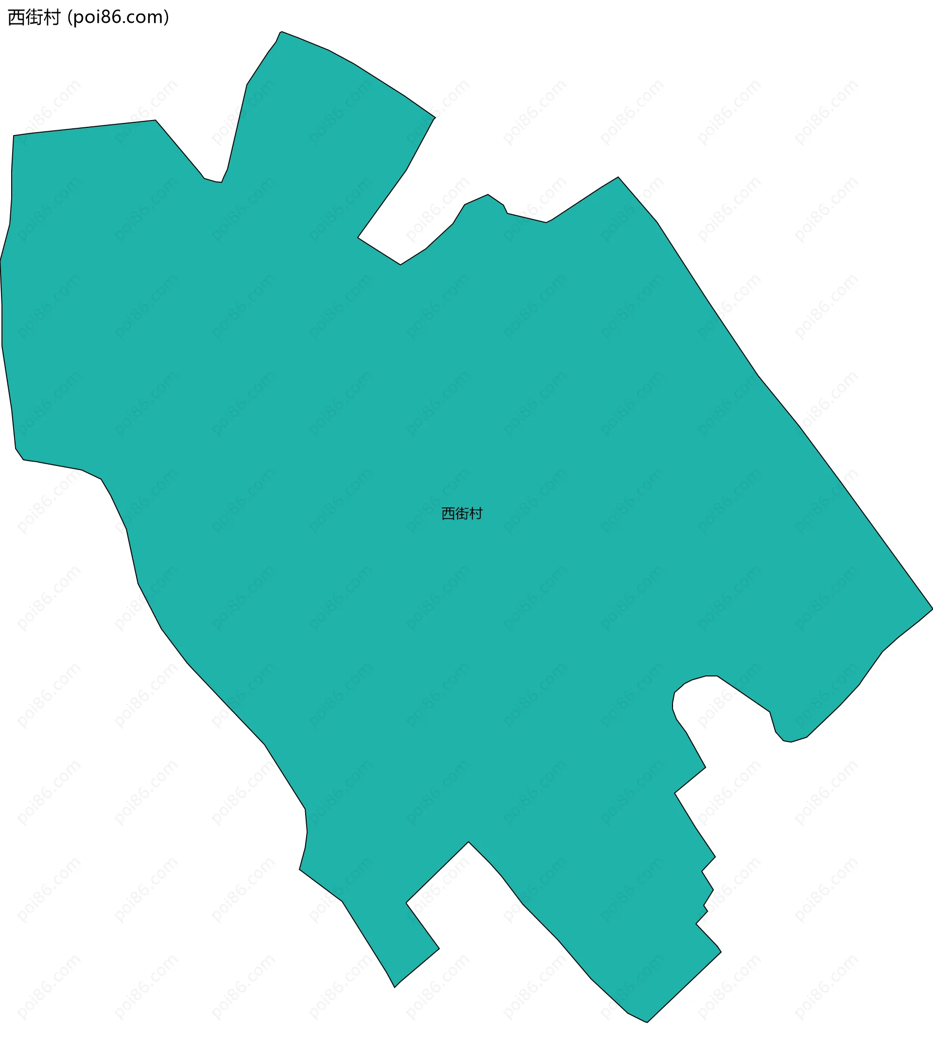 西街村边界地图