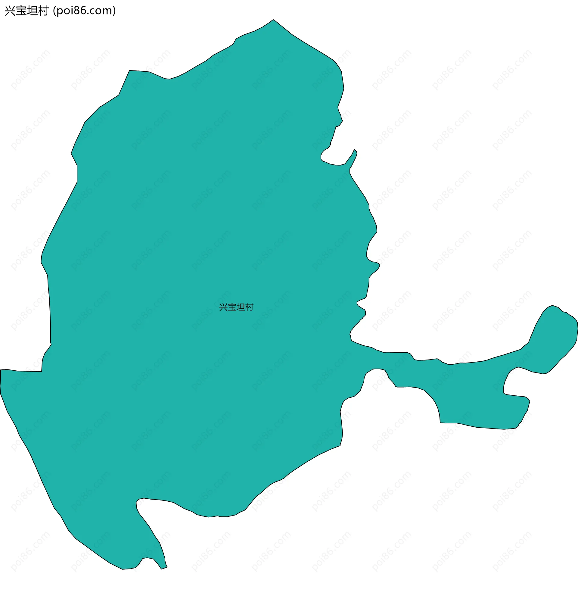 兴宝坦村边界地图
