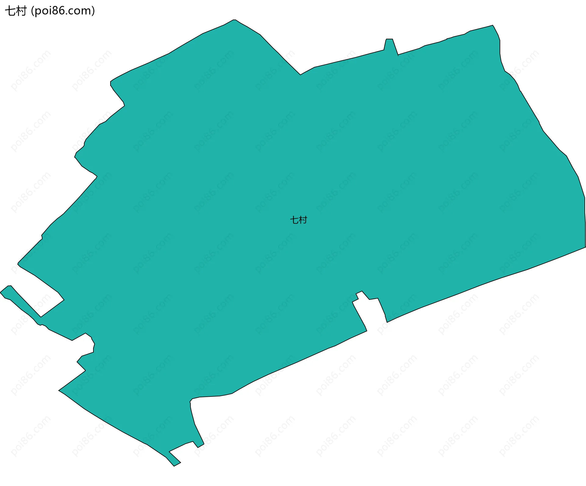 七村边界地图
