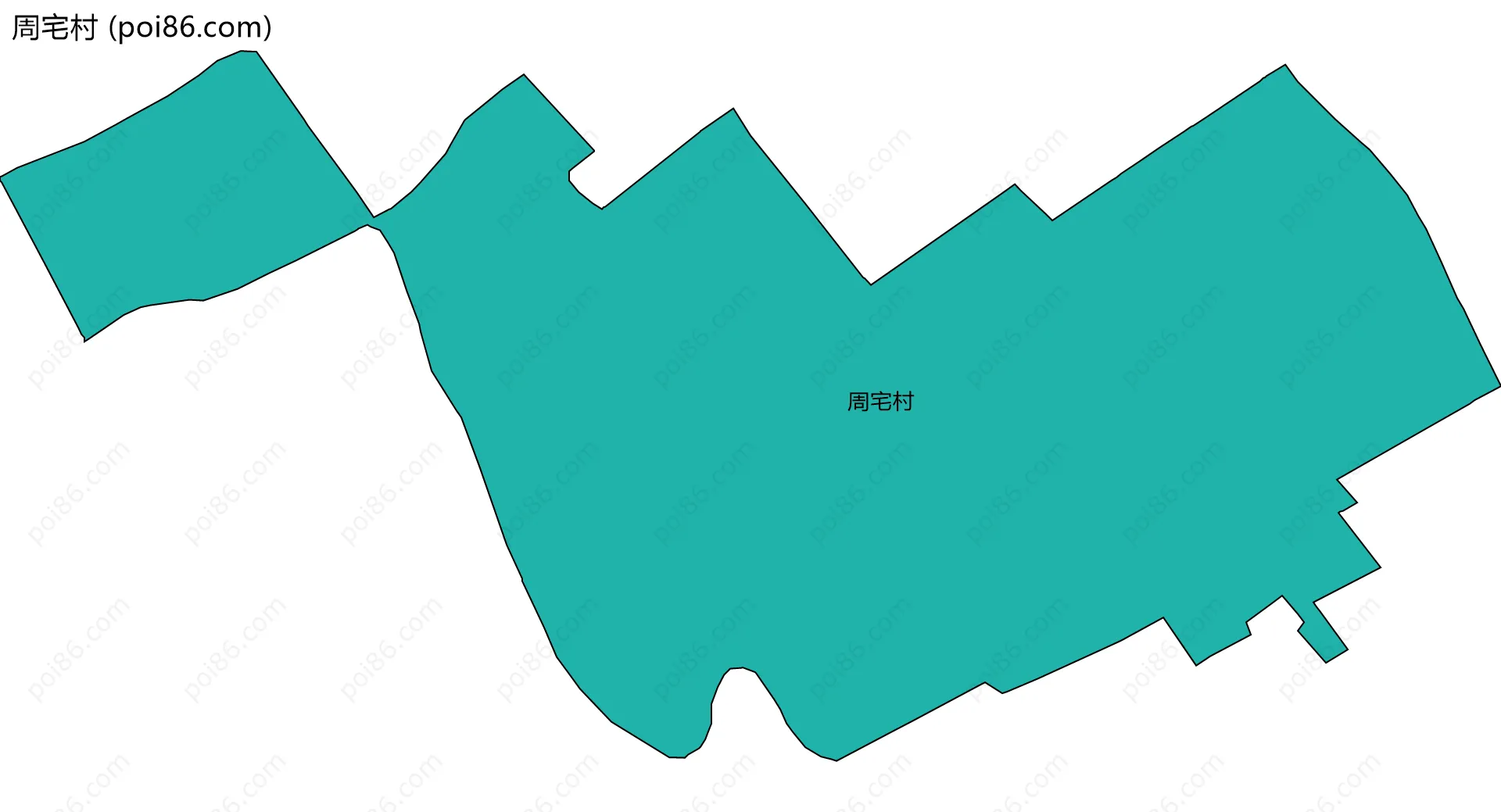 周宅村边界地图