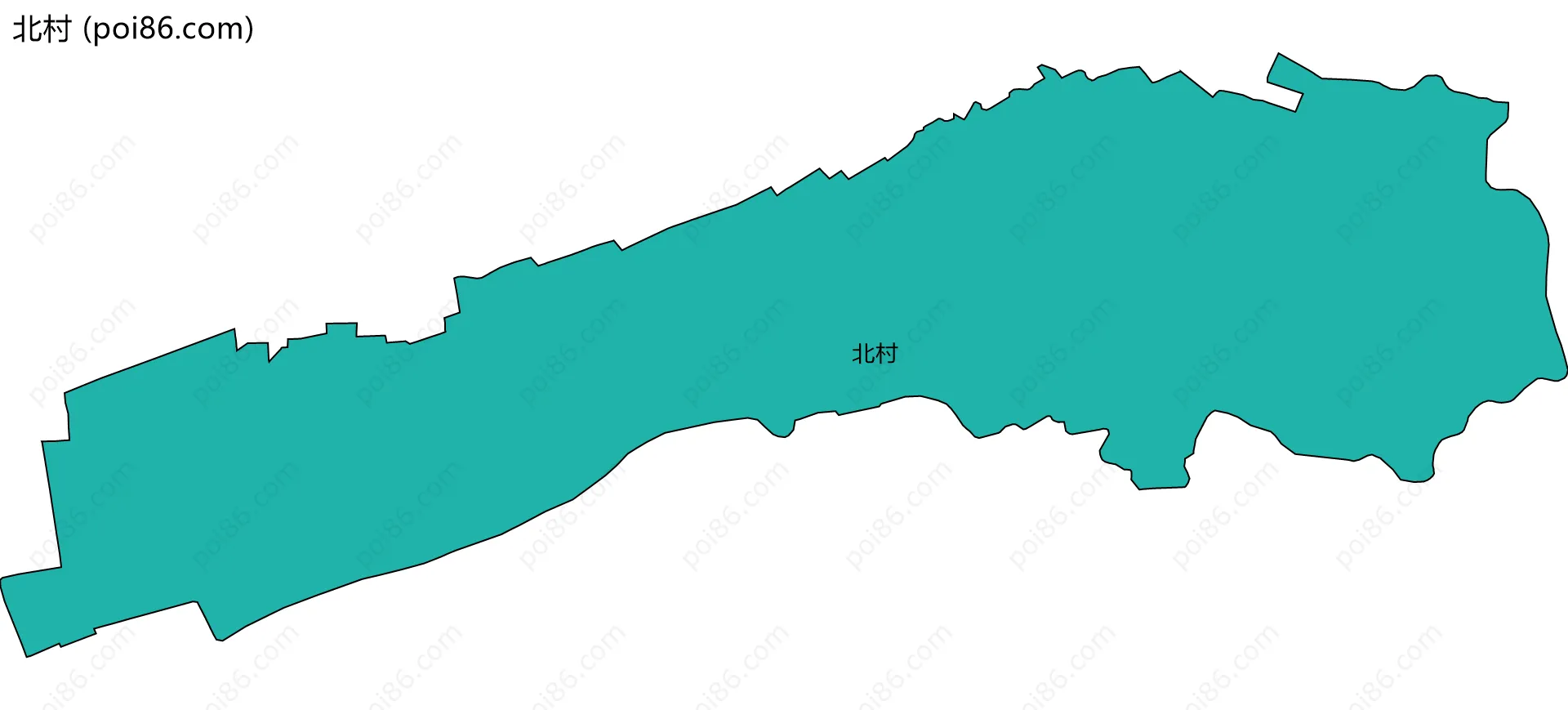北村边界地图