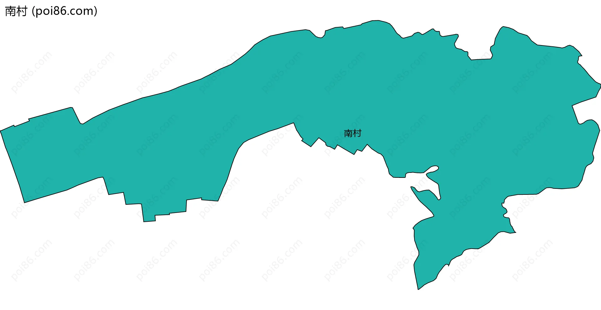 南村边界地图