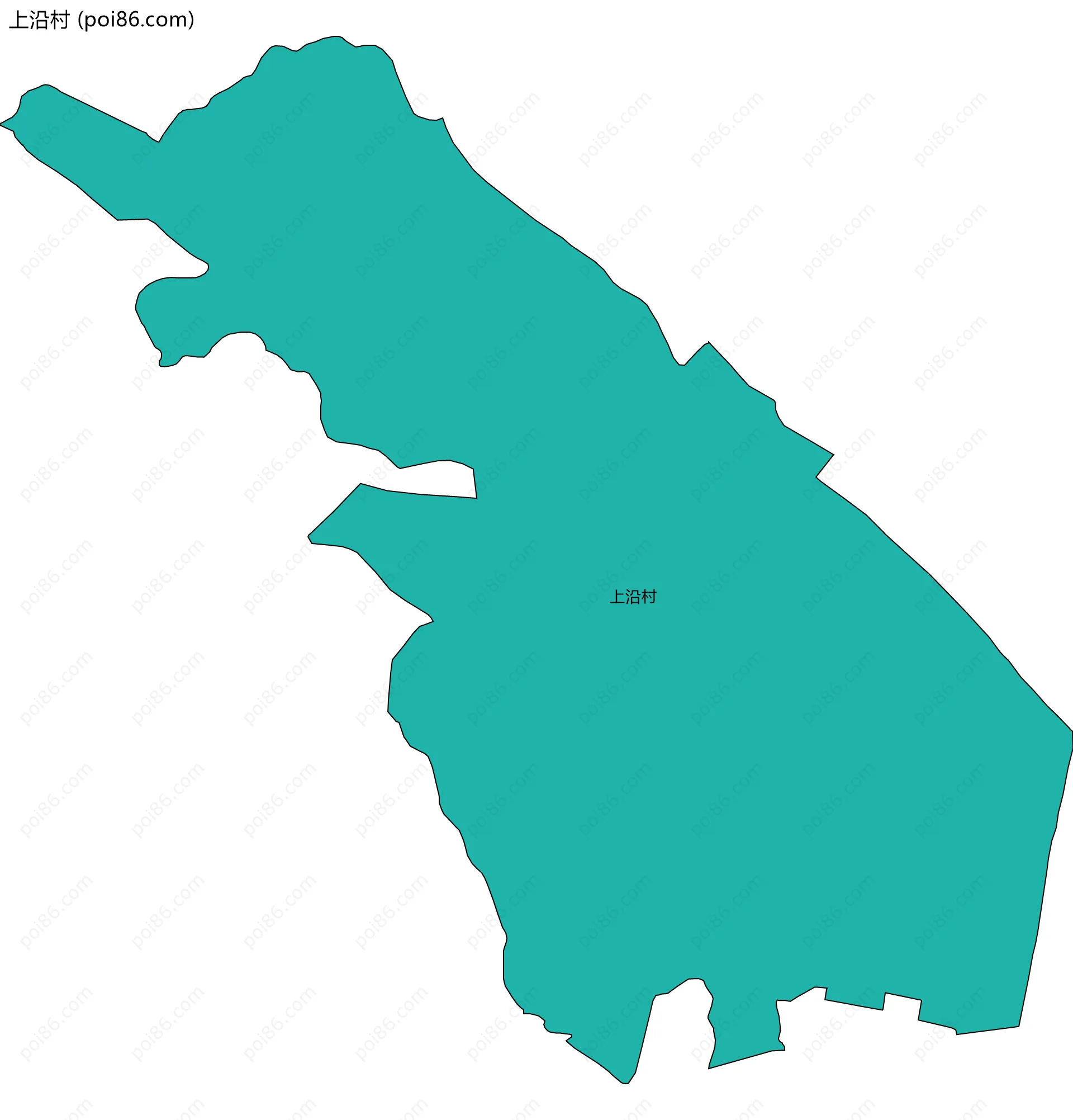 上沿村边界地图