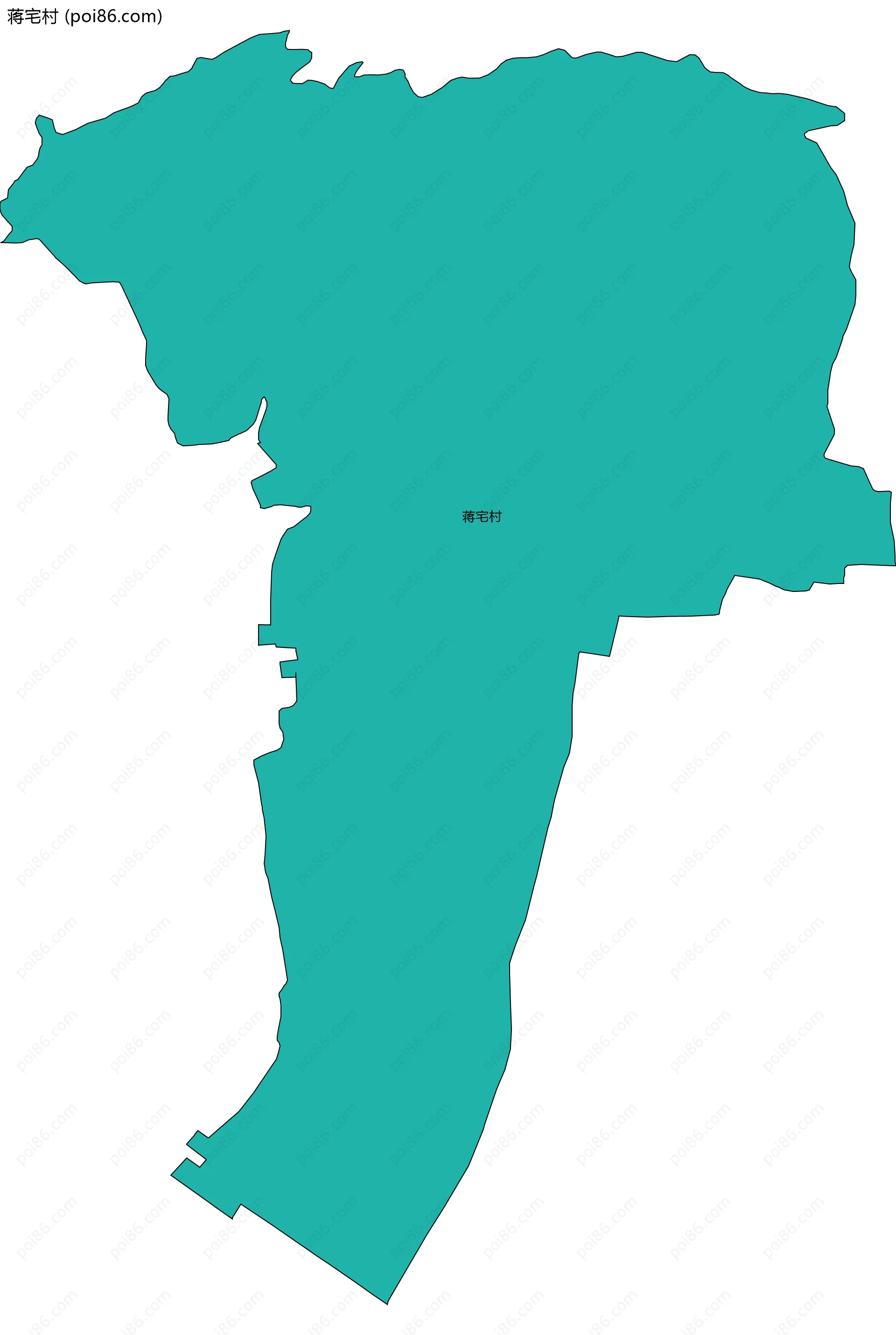 蒋宅村边界地图