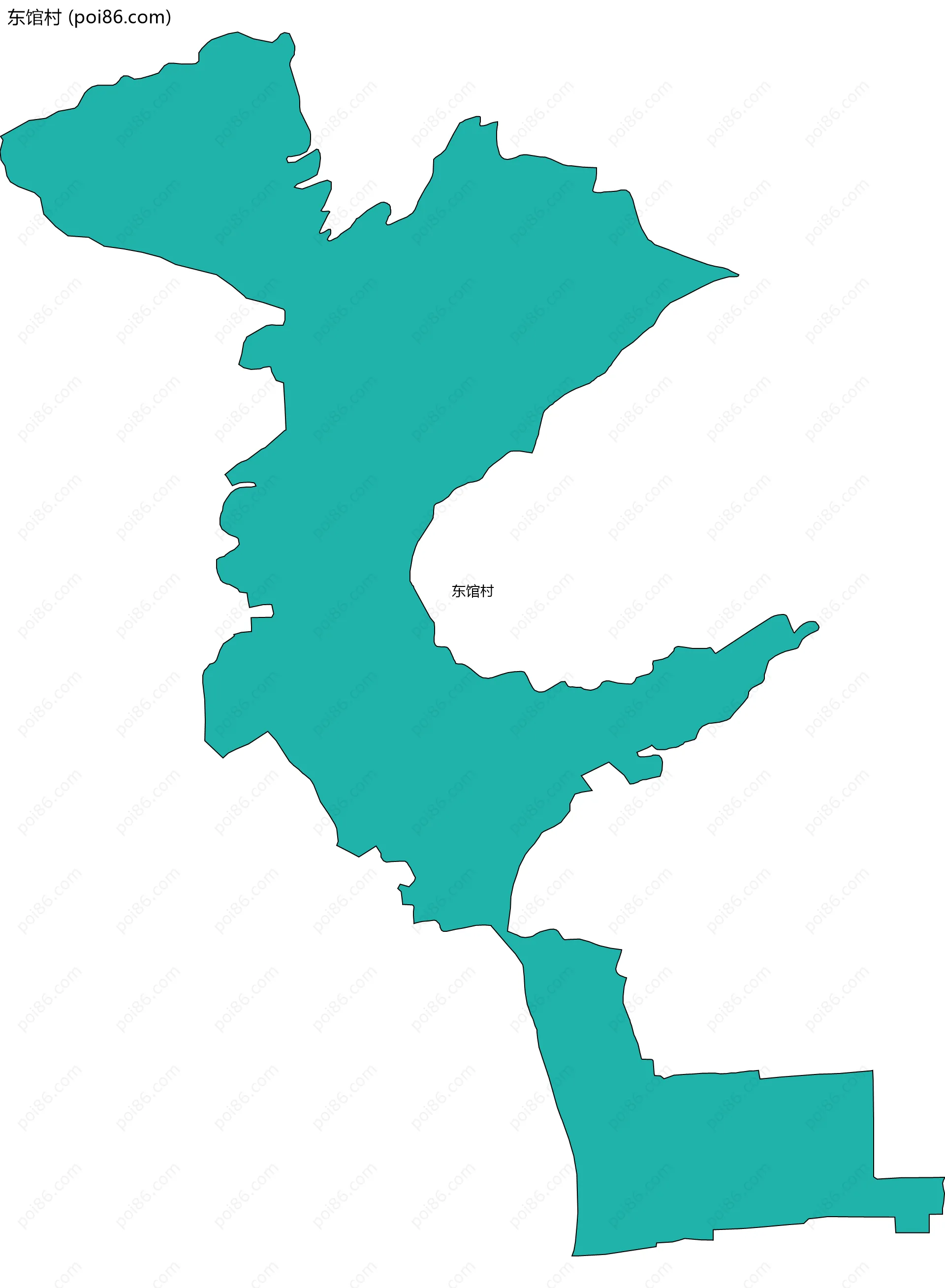 东馆村边界地图