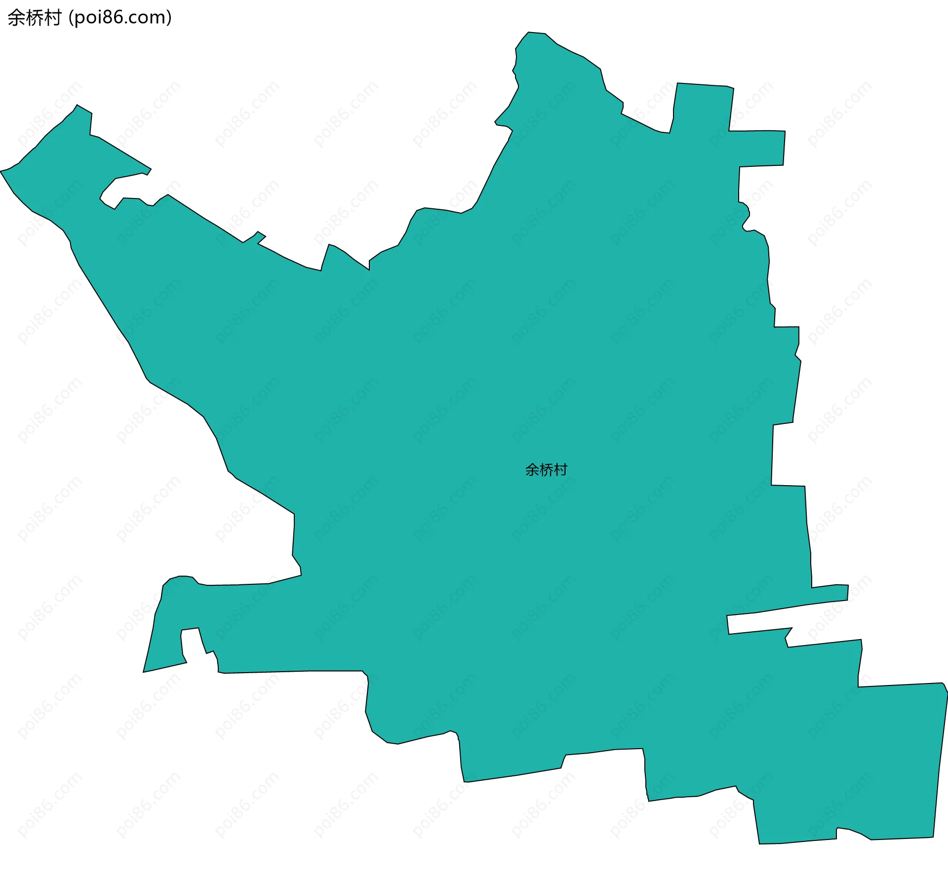 余桥村边界地图