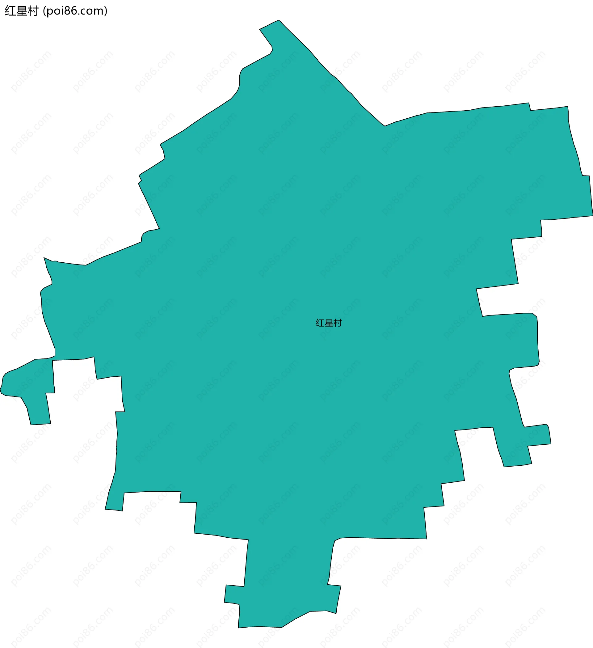 红星村边界地图