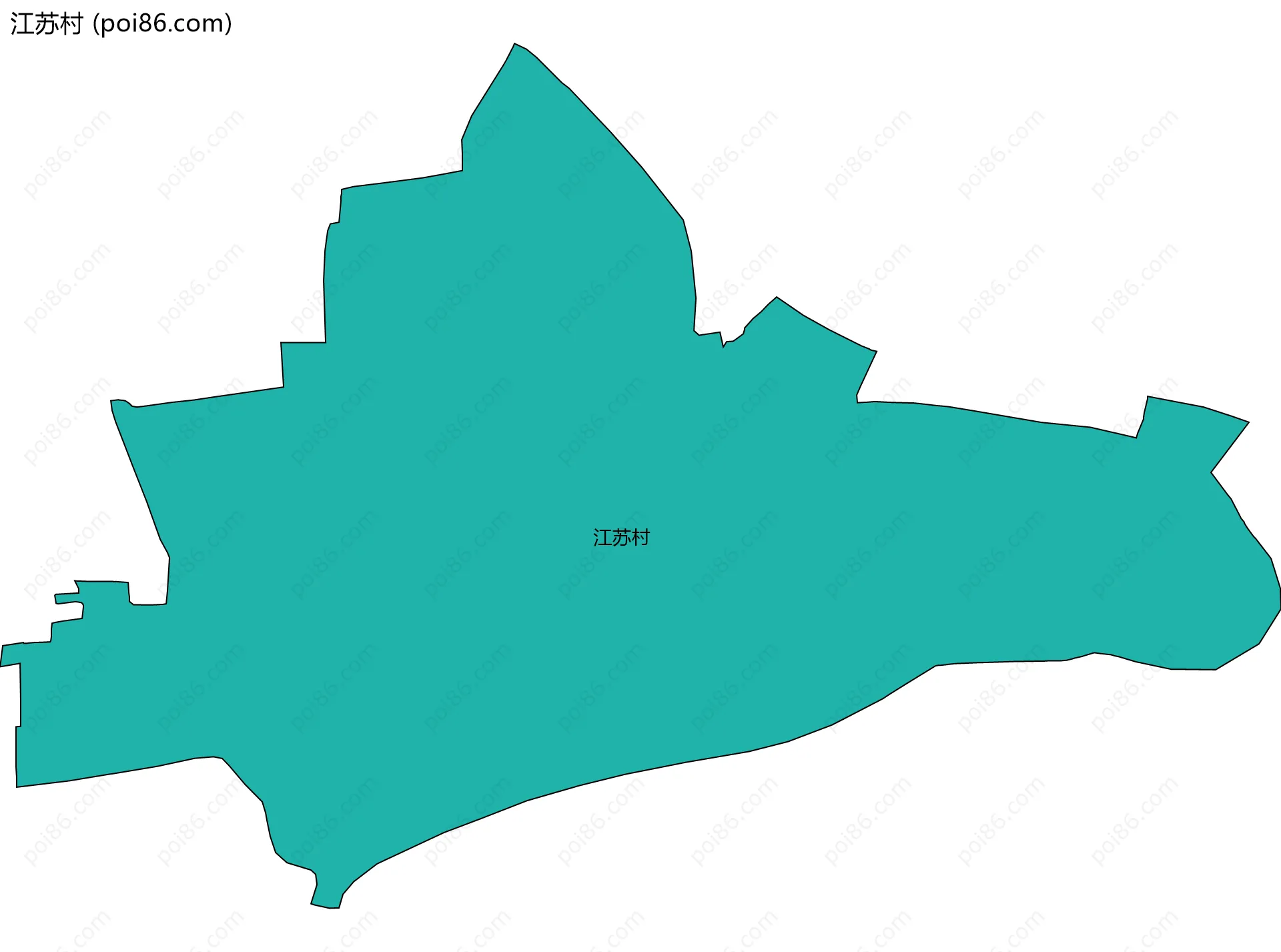 江苏村边界地图