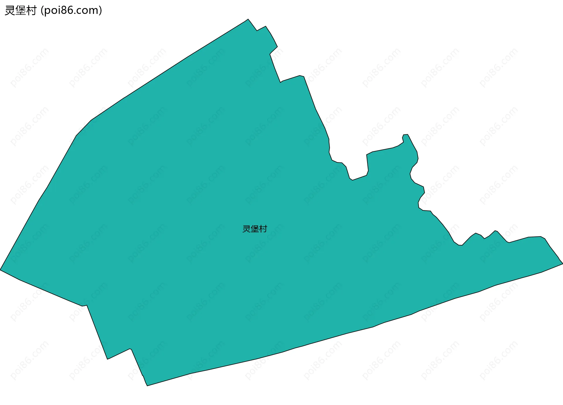 灵堡村边界地图
