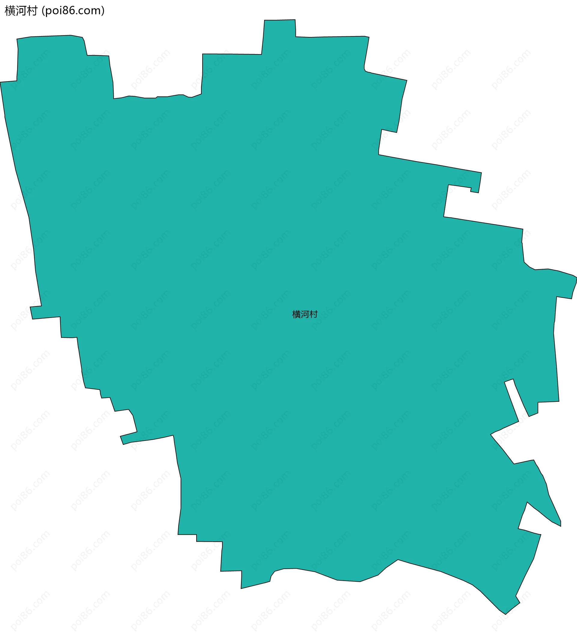 横河村边界地图