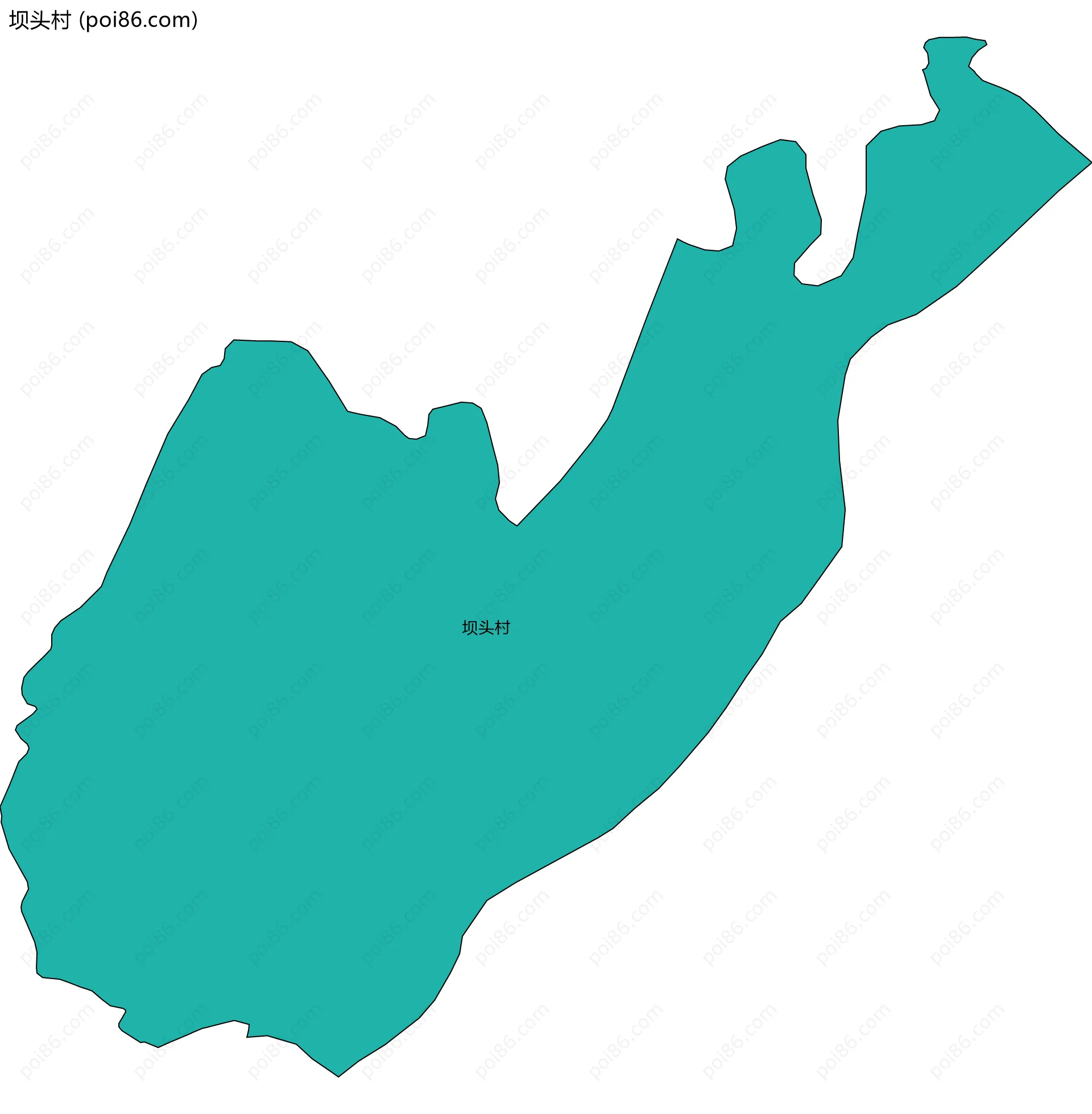 坝头村边界地图