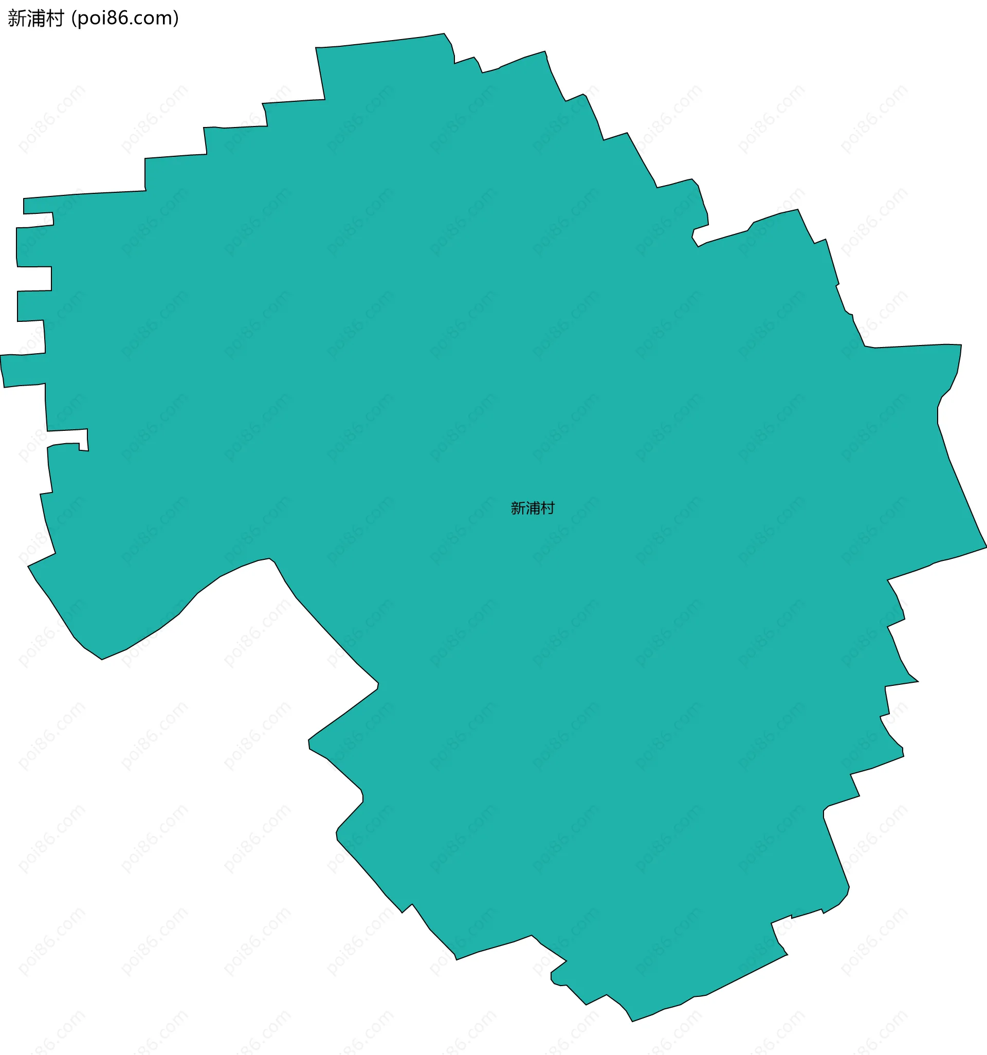 新浦村边界地图