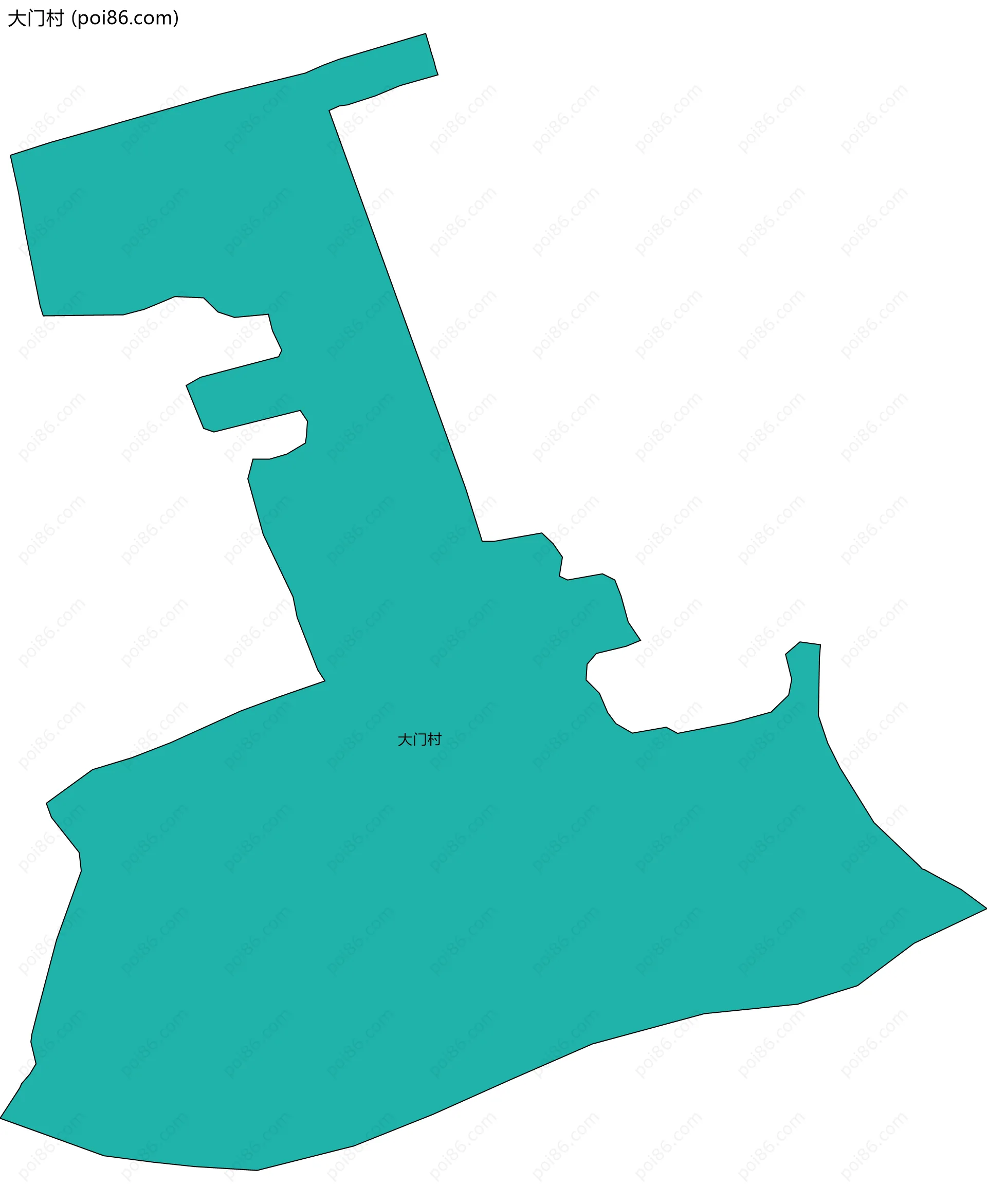 大门村边界地图