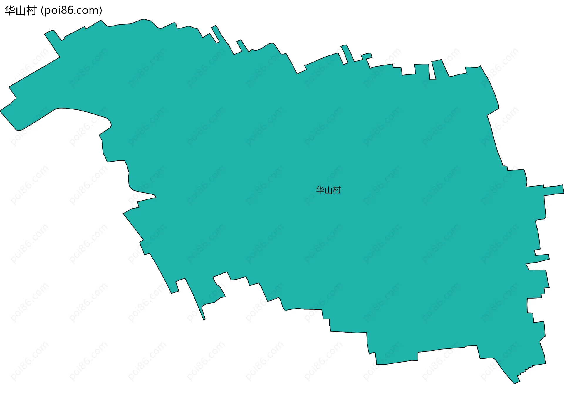 华山村边界地图