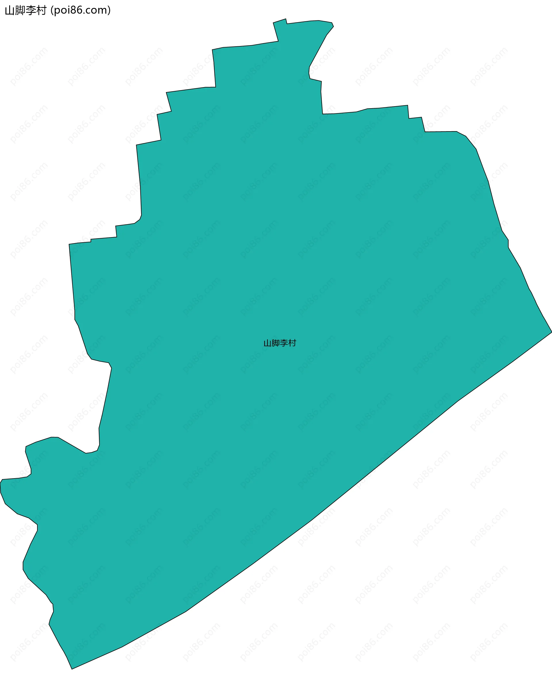 山脚李村边界地图