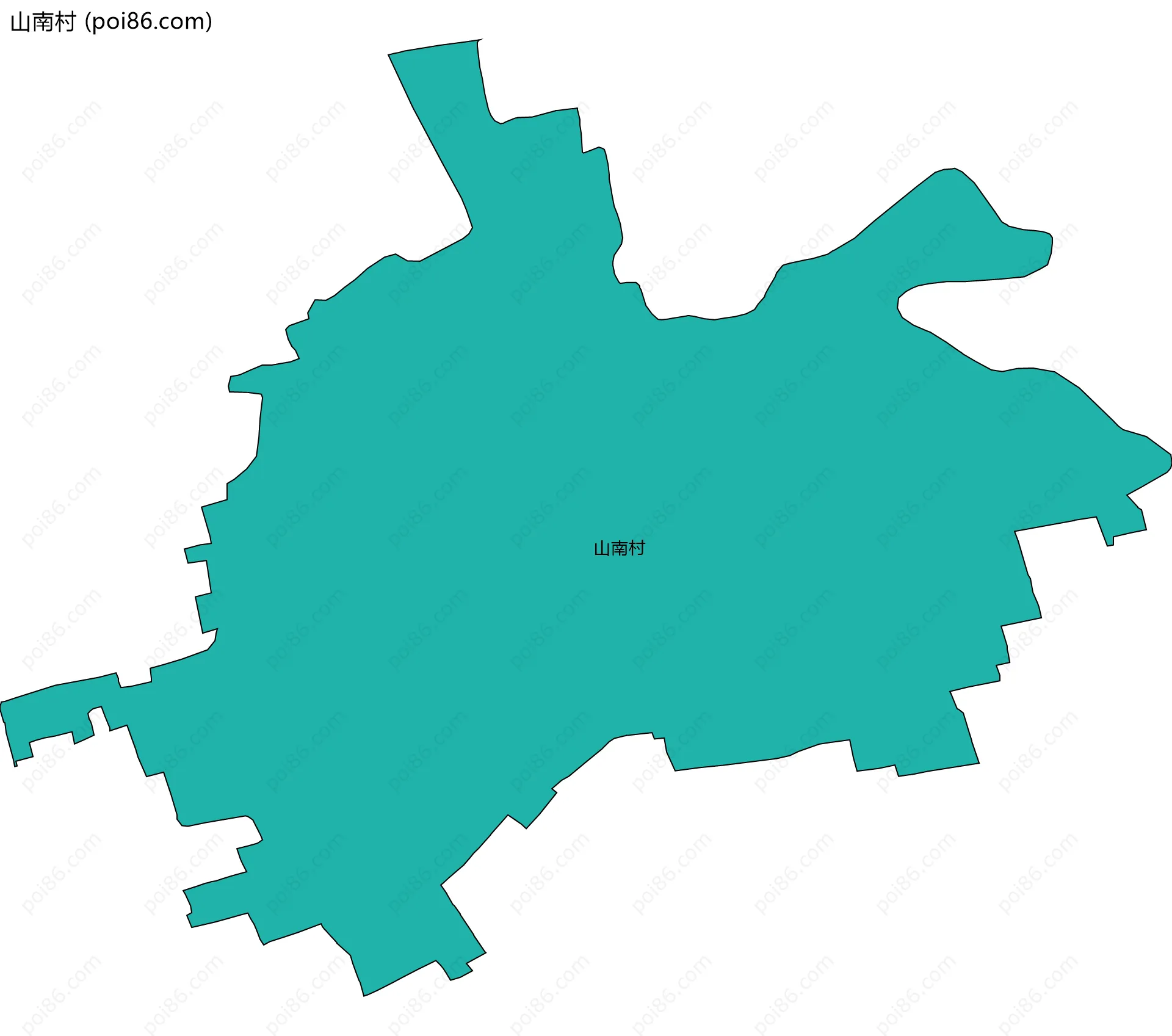山南村边界地图
