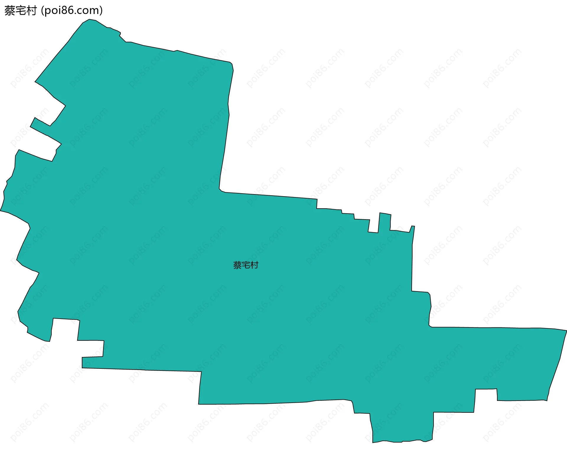 蔡宅村边界地图