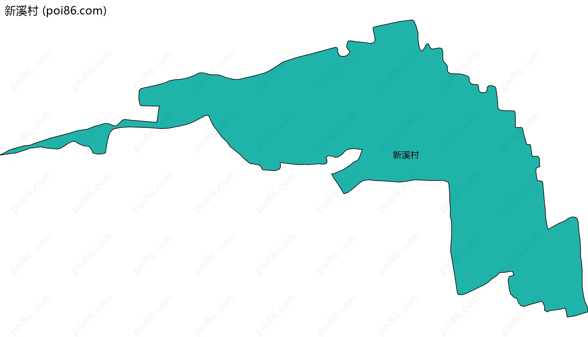 新溪村边界地图