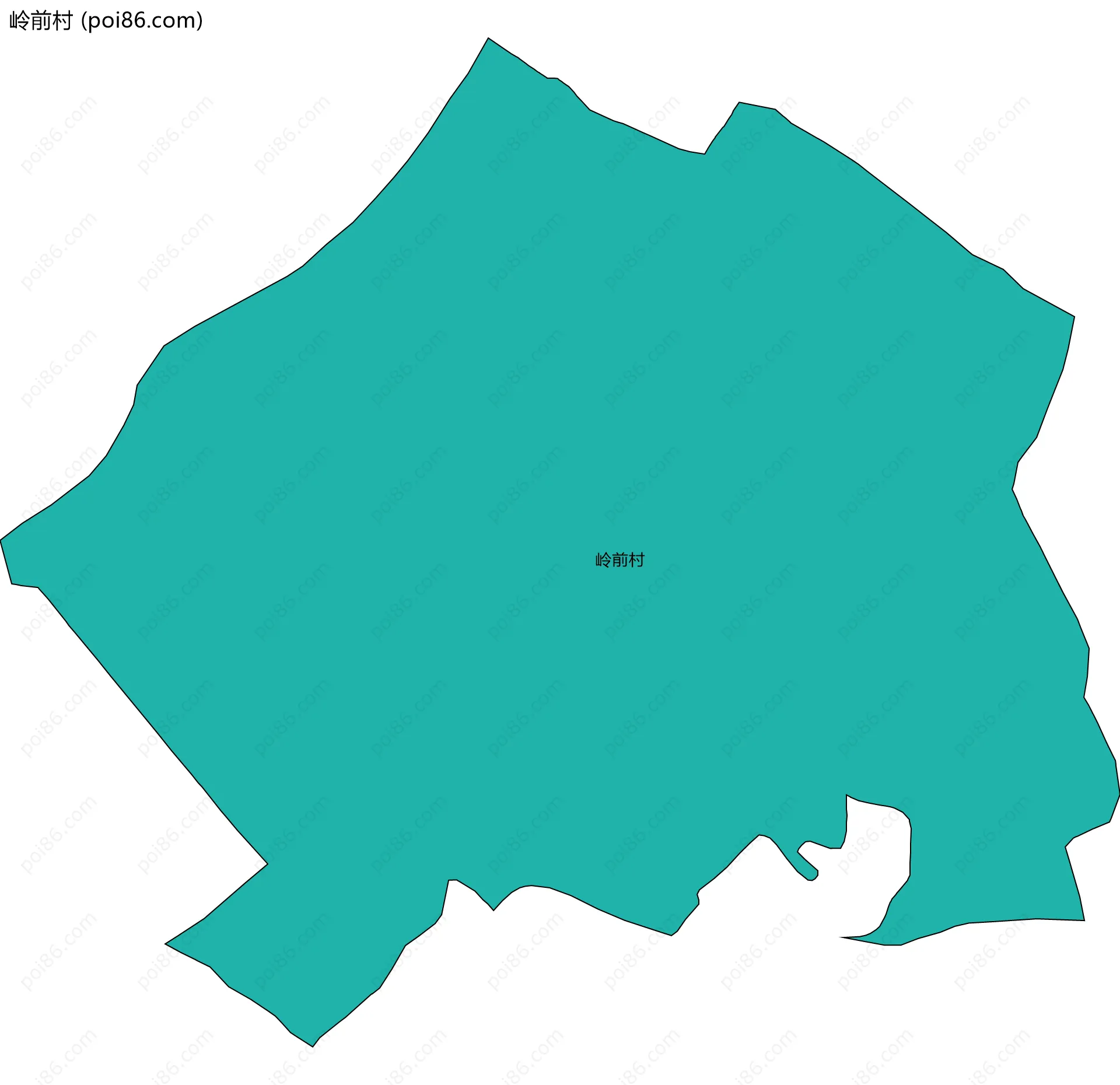 岭前村边界地图