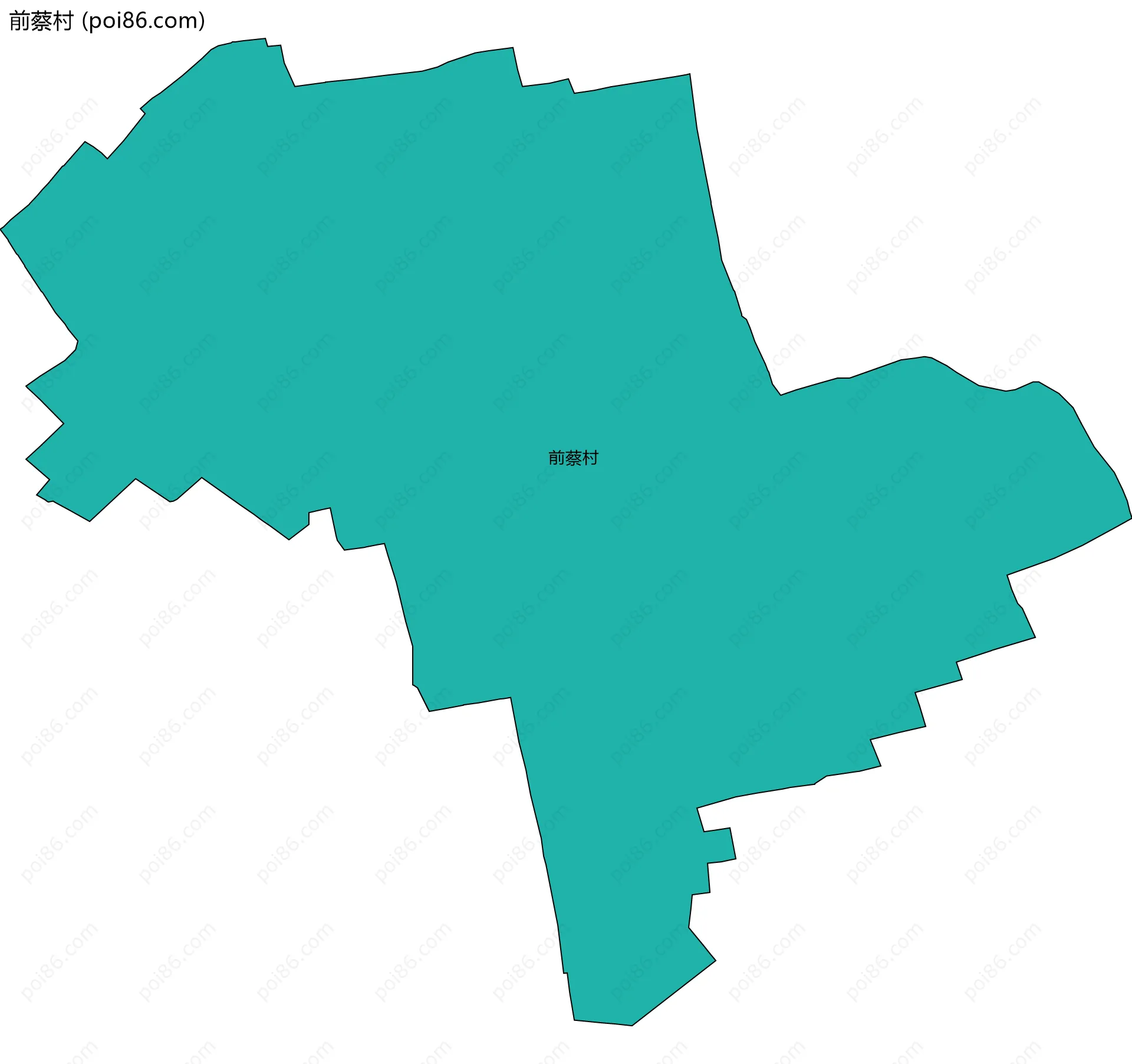 前蔡村边界地图