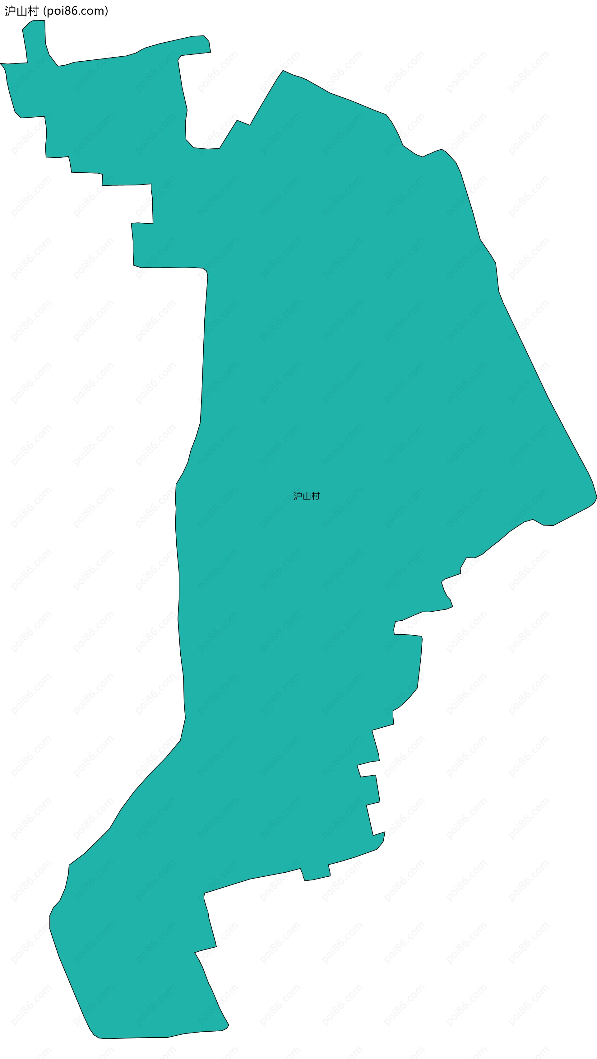 沪山村边界地图