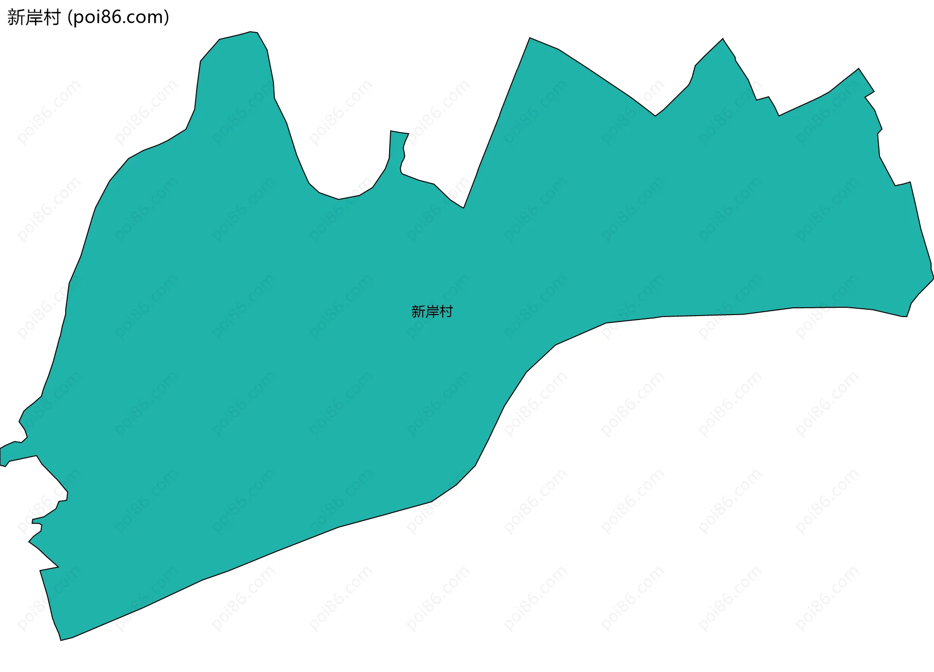 新岸村边界地图