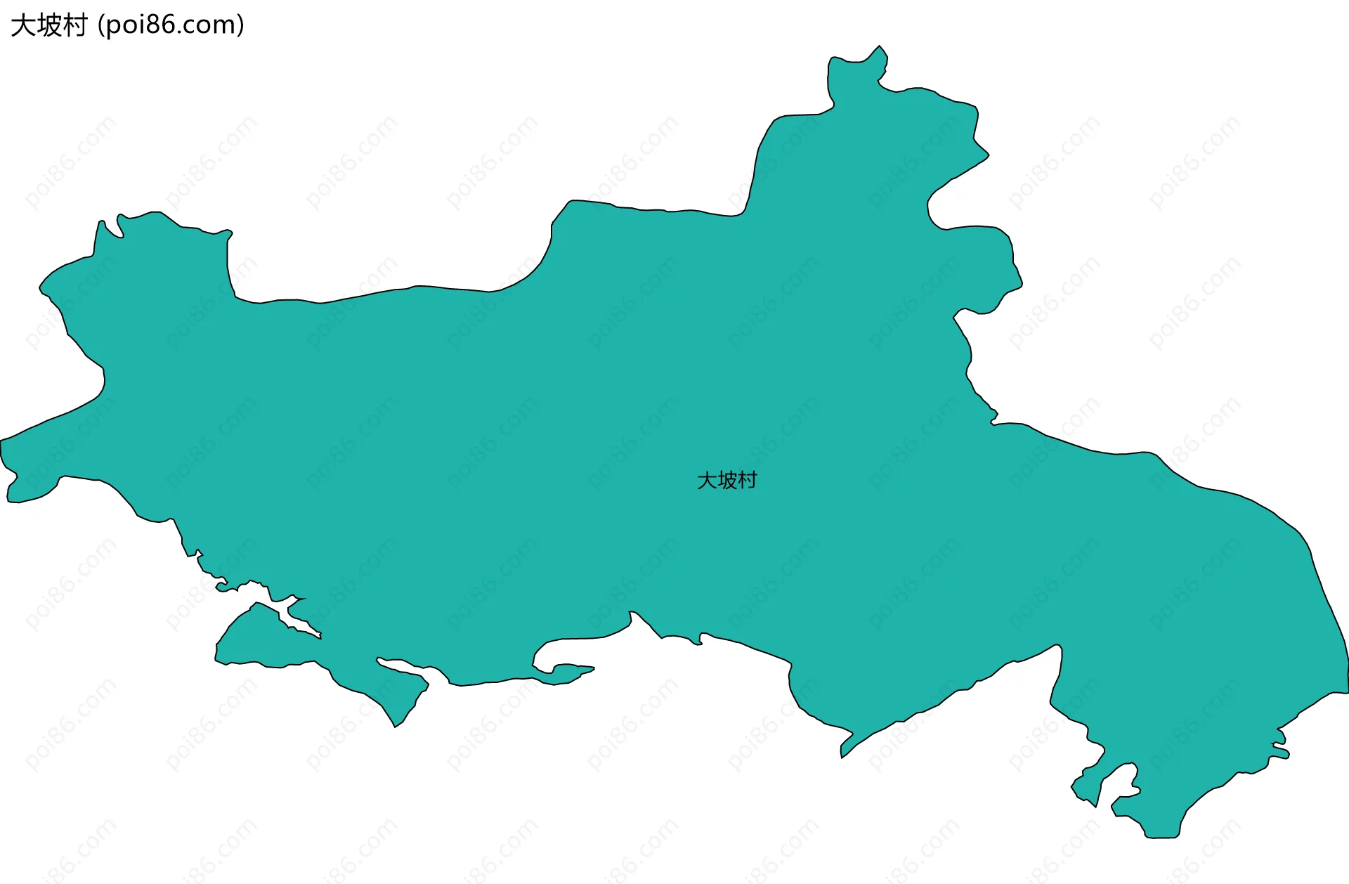 大坡村边界地图