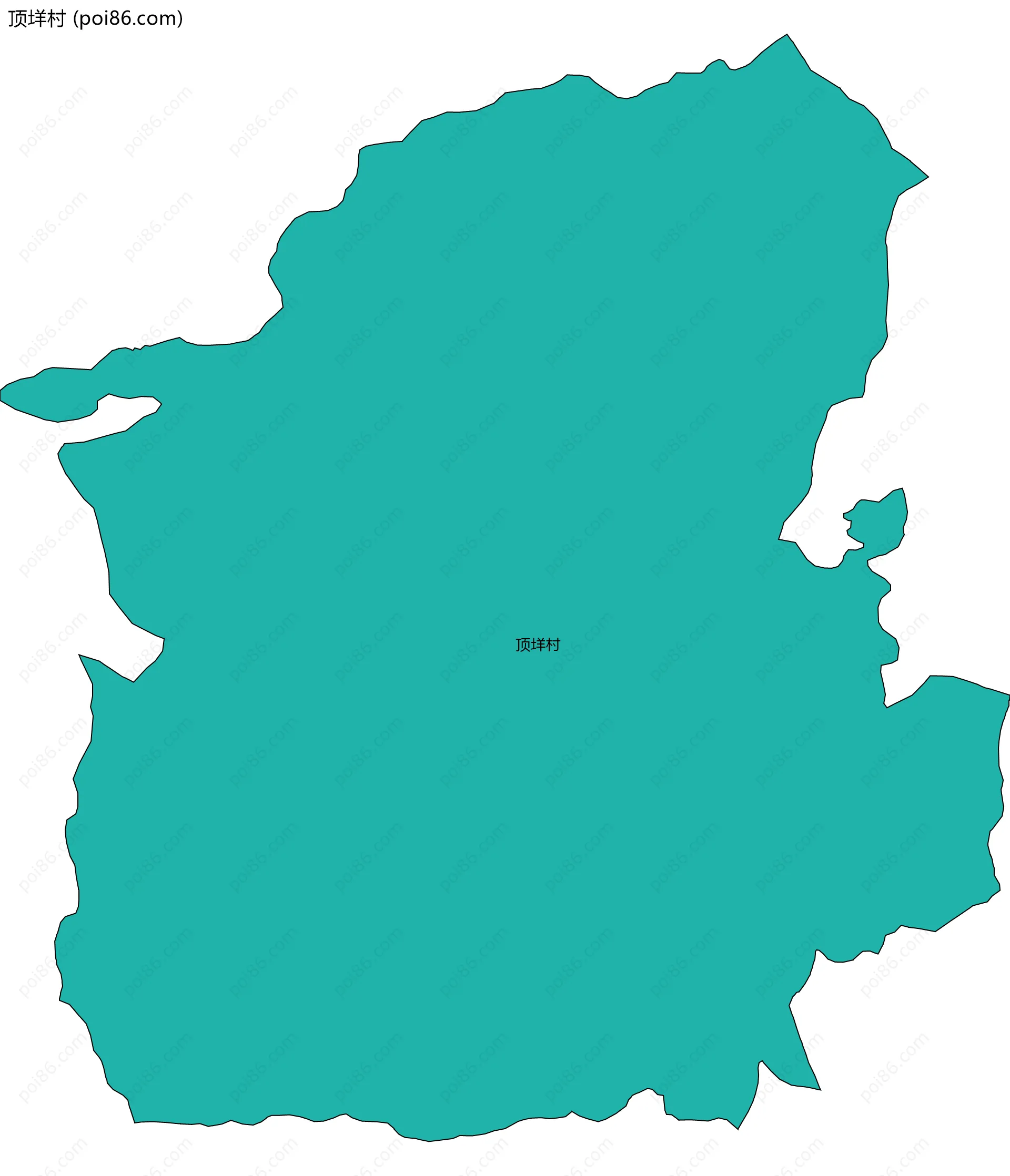 顶垟村边界地图