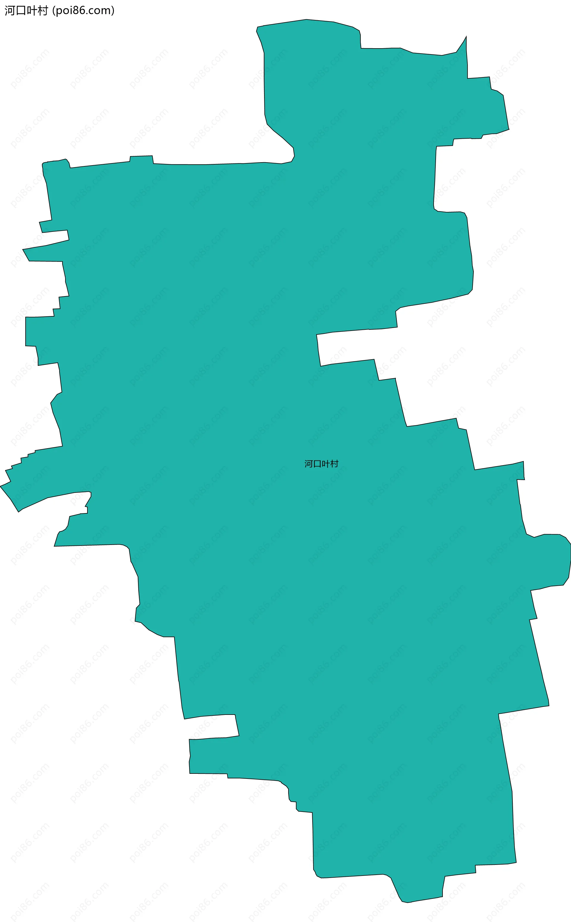 河口叶村边界地图
