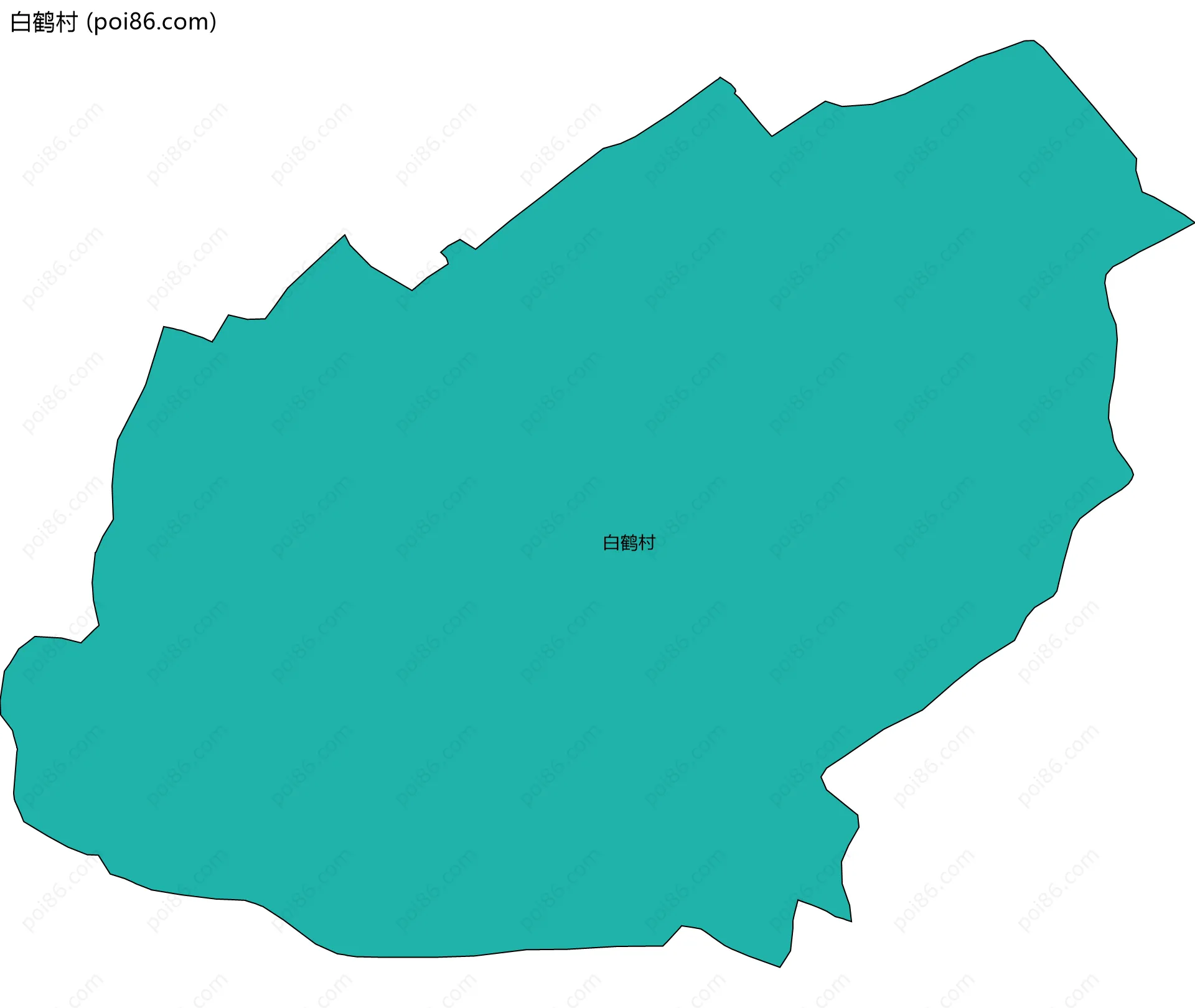 白鹤村边界地图