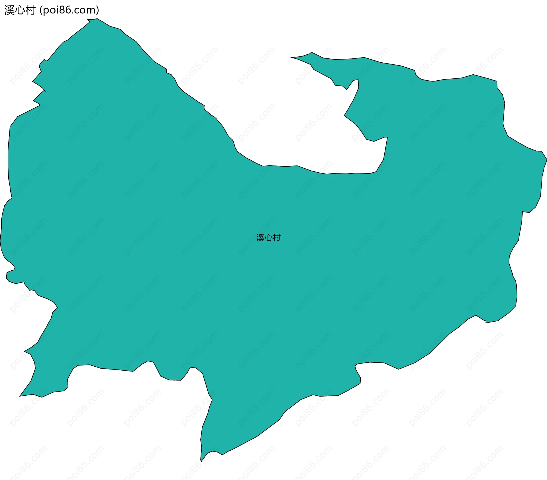 溪心村边界地图