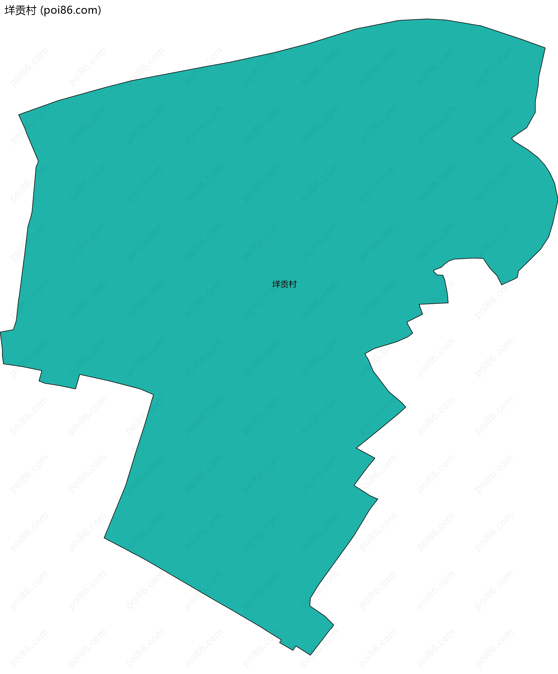 垟贡村边界地图