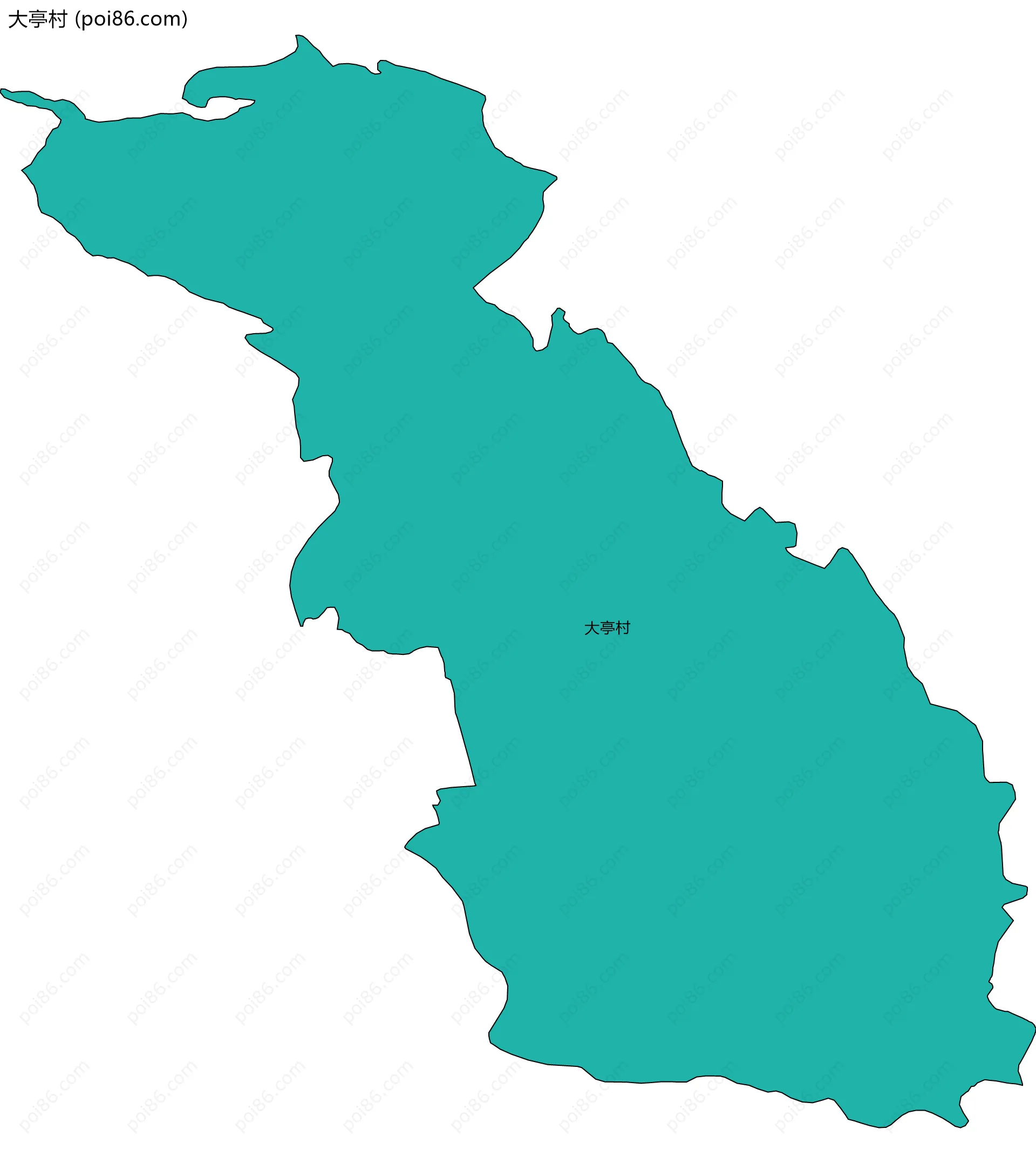 大亭村边界地图