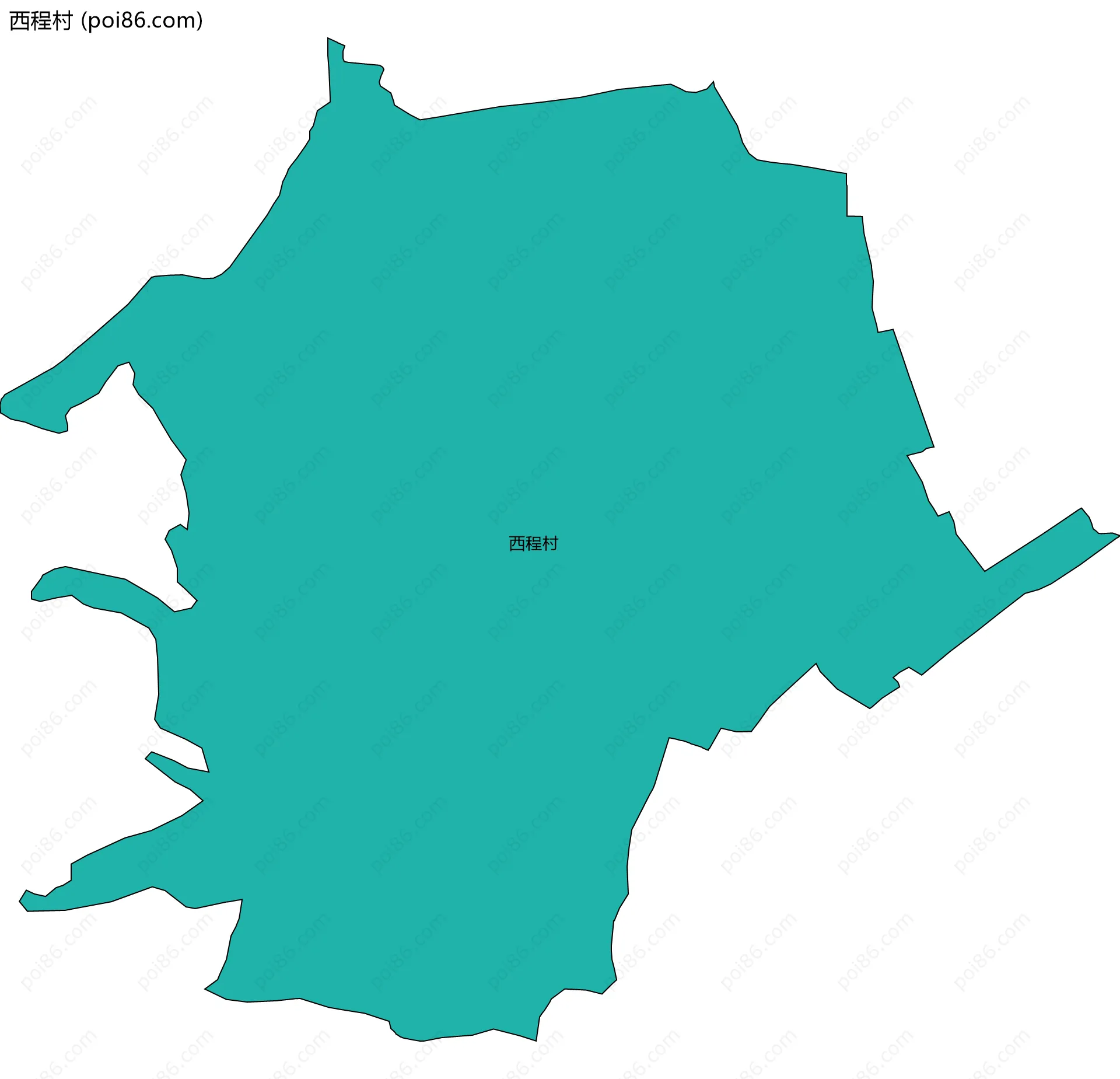 西程村边界地图