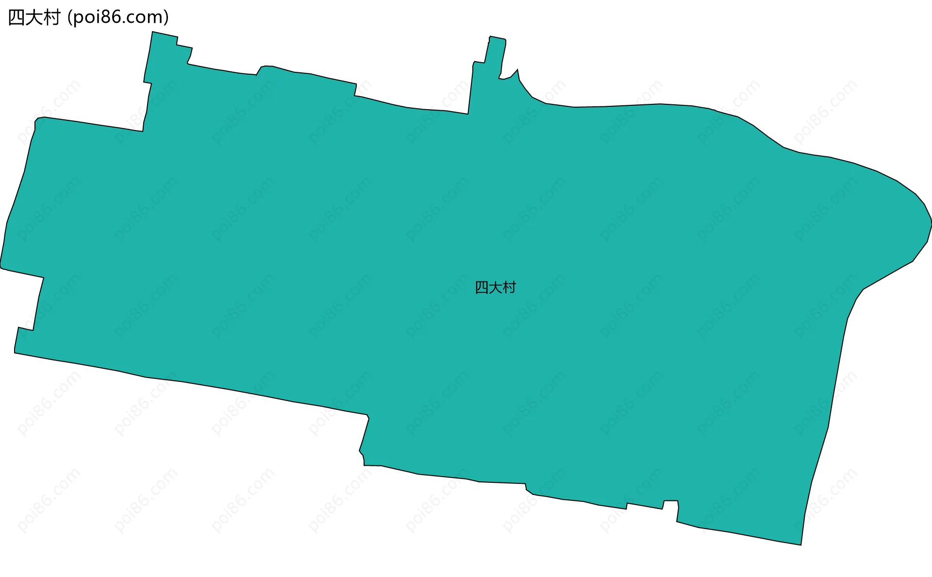四大村边界地图