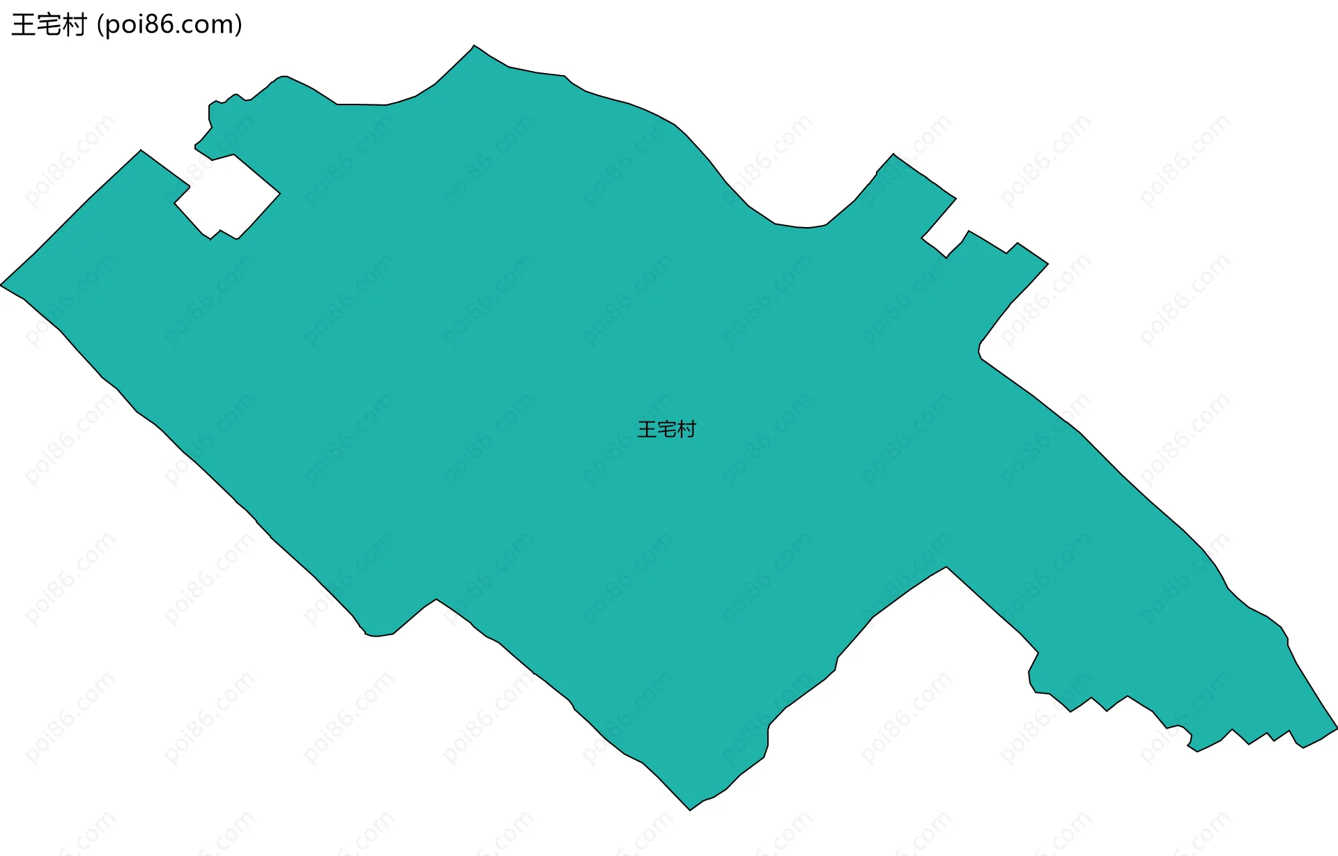 王宅村边界地图