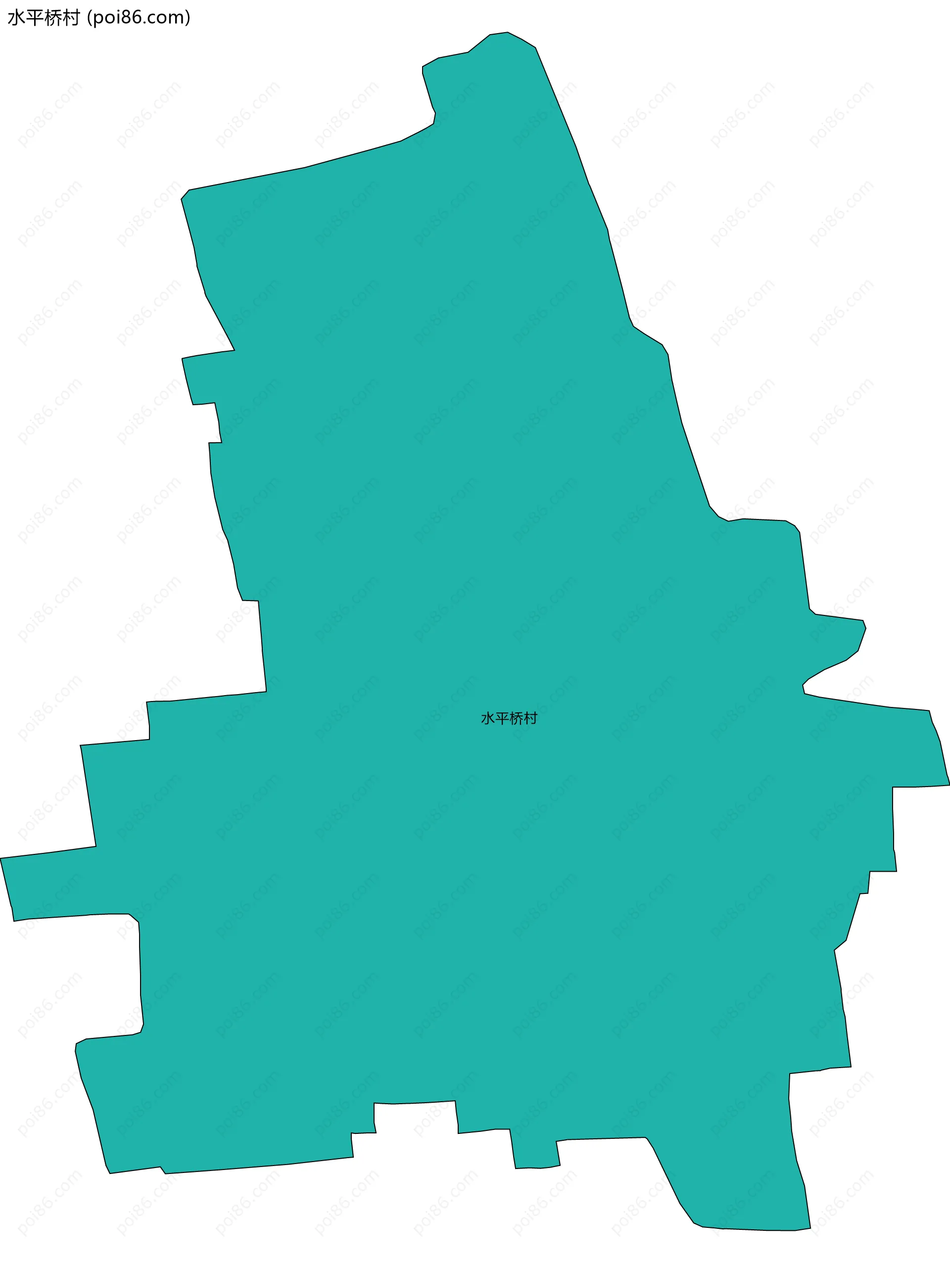 水平桥村边界地图