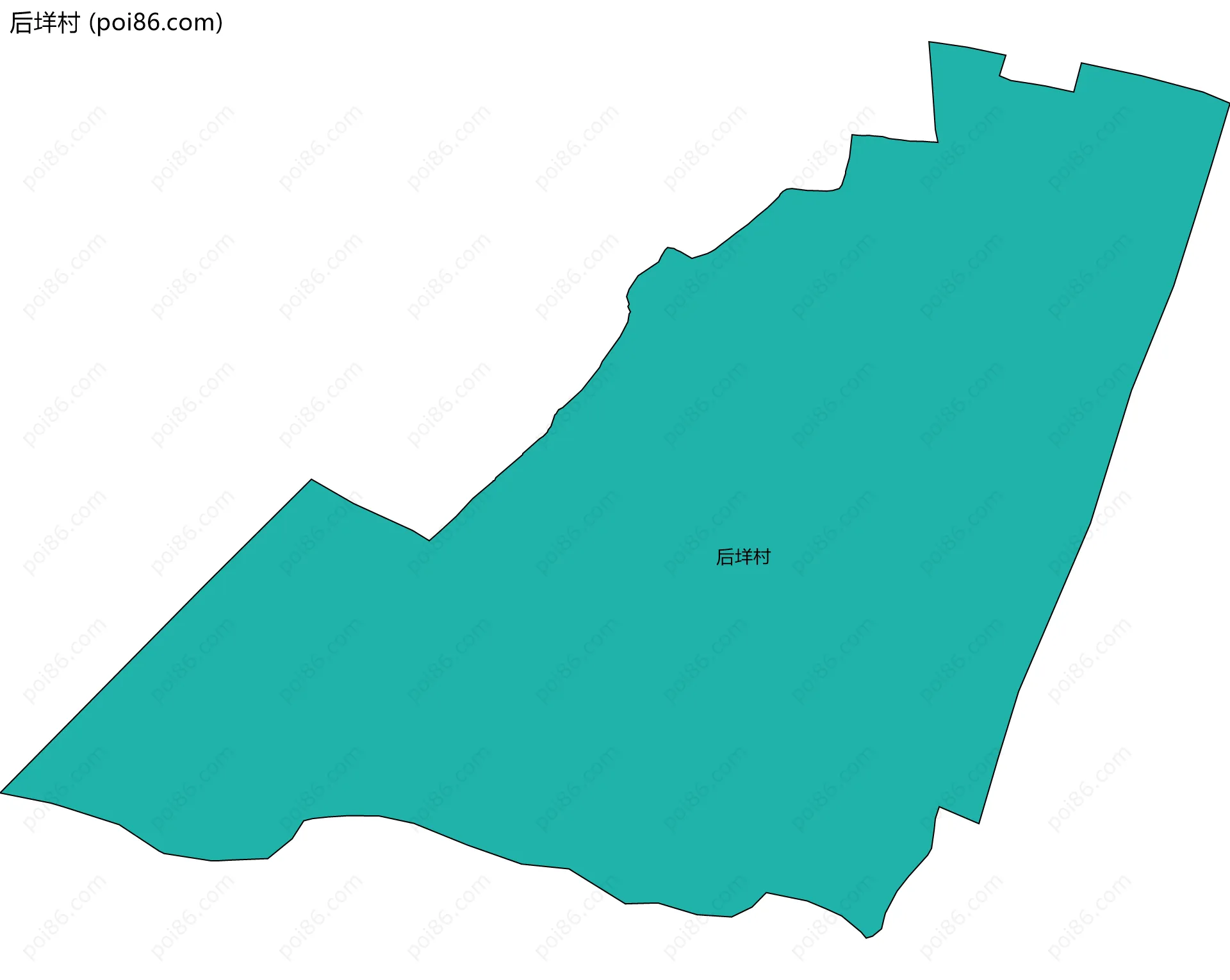 后垟村边界地图