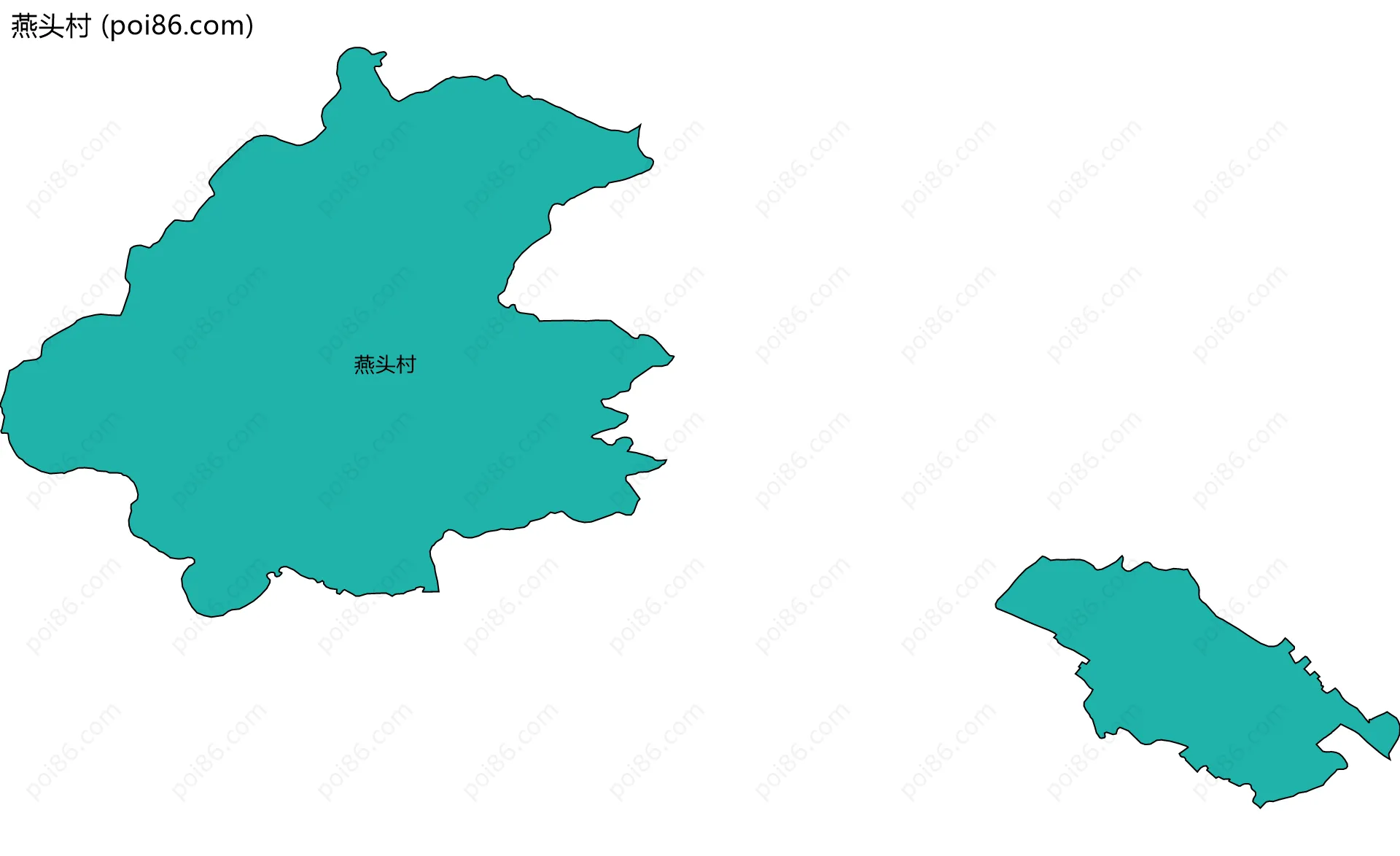 燕头村边界地图