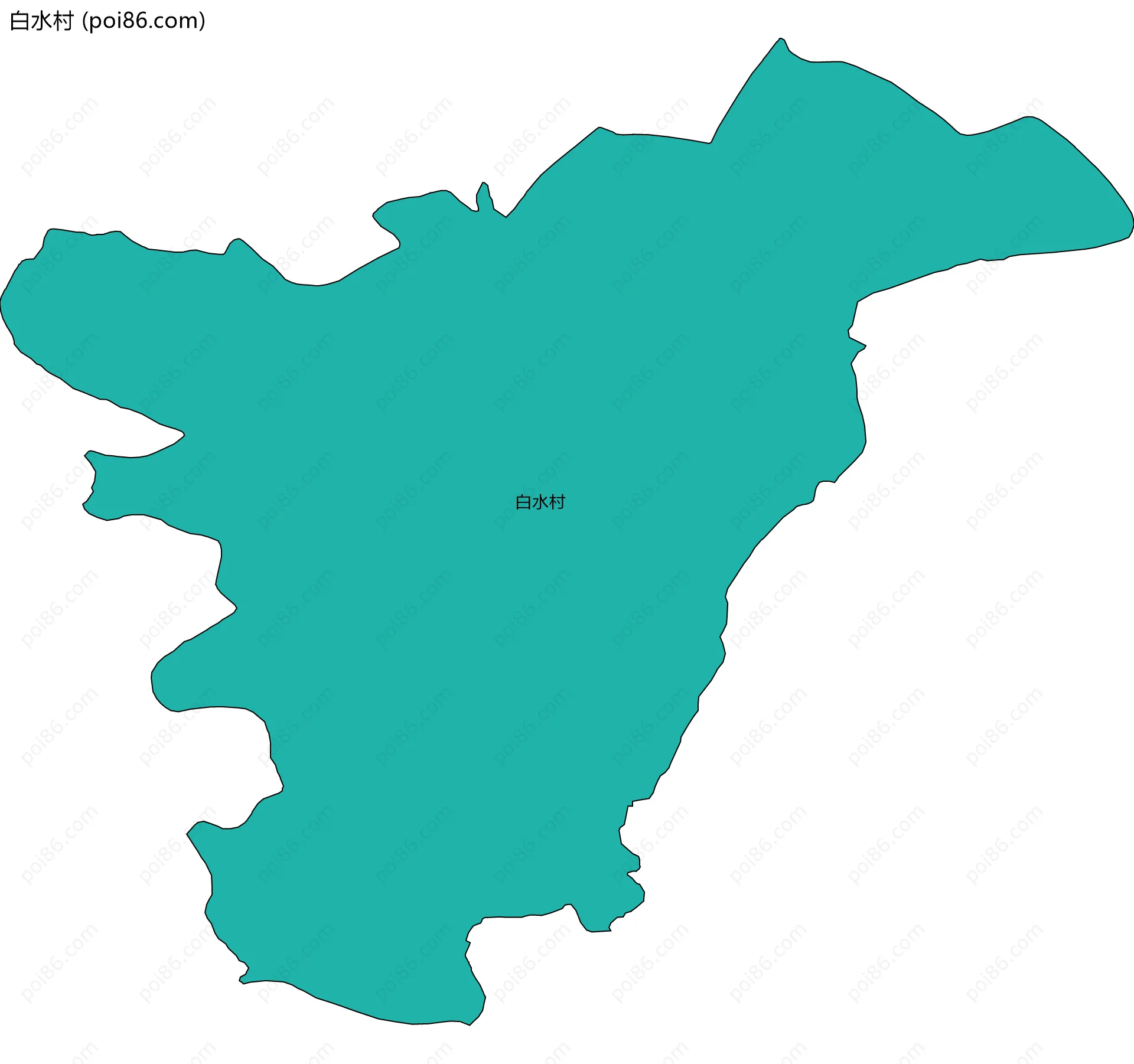 白水村边界地图