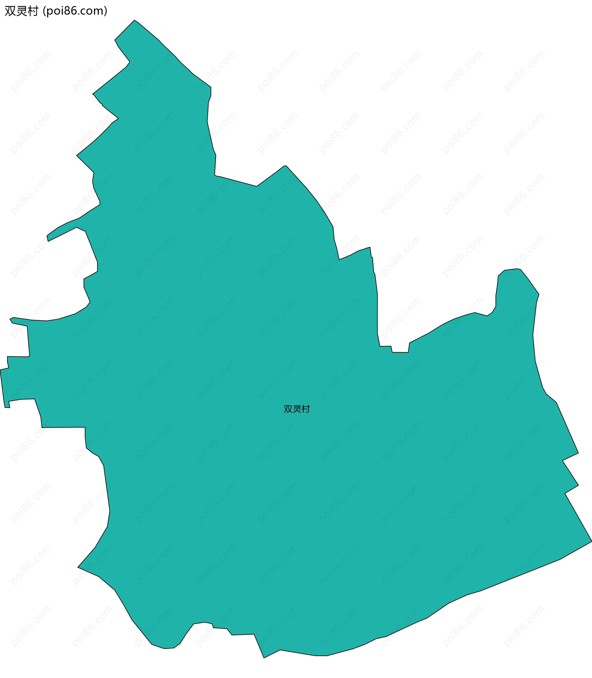 双灵村边界地图
