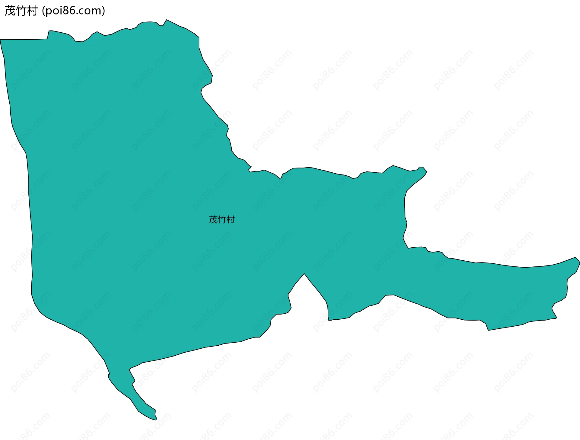 茂竹村边界地图