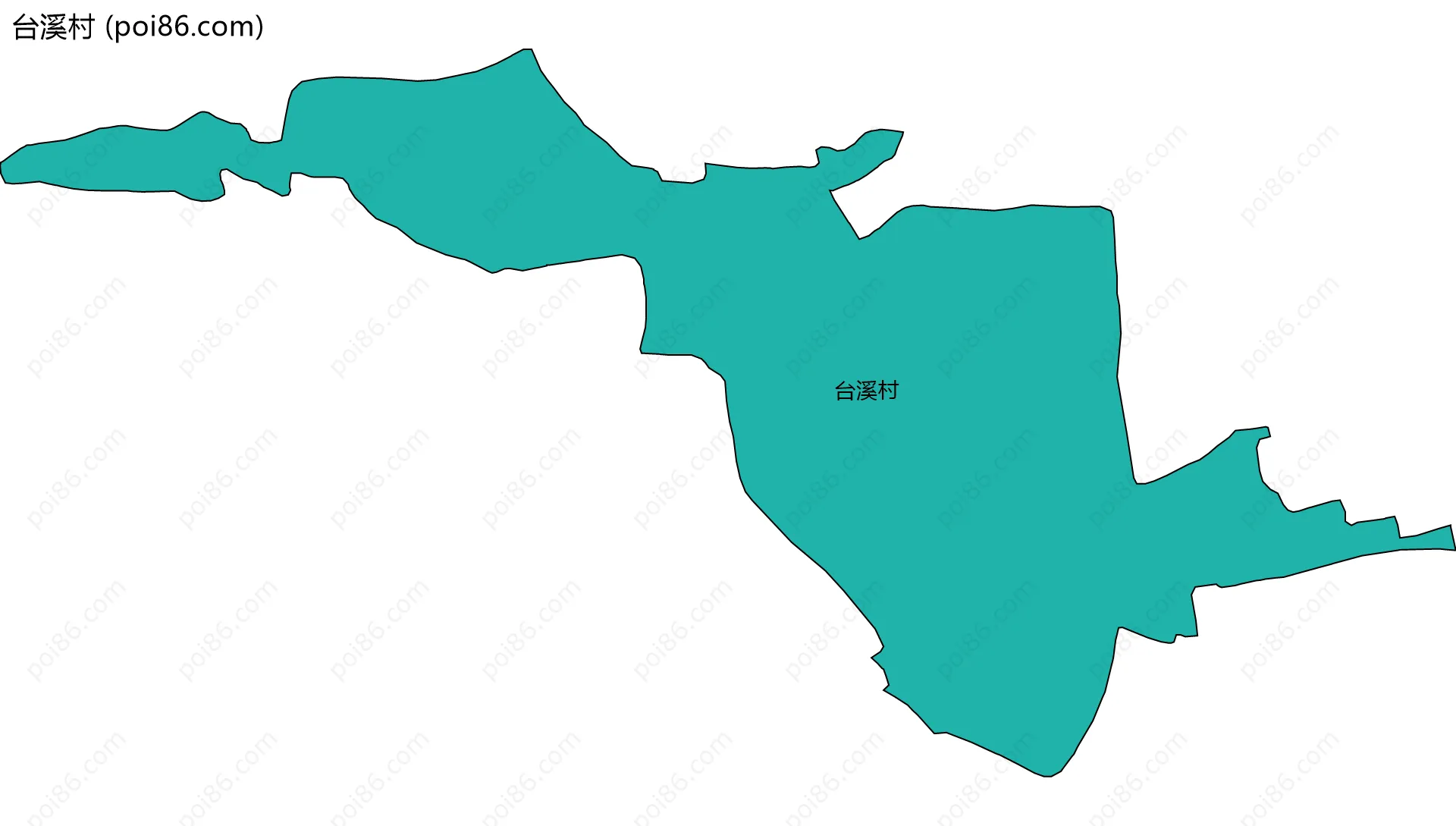 台溪村边界地图