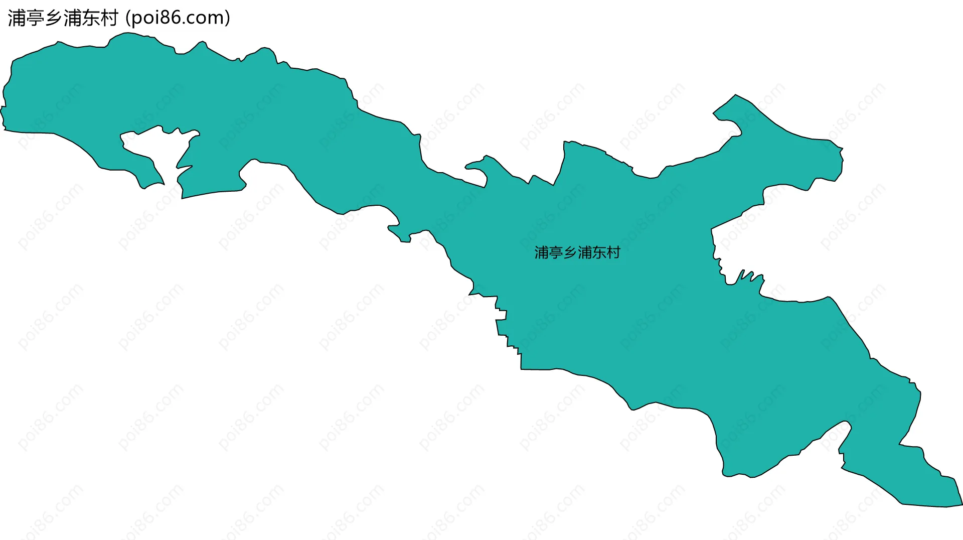 浦亭乡浦东村边界地图