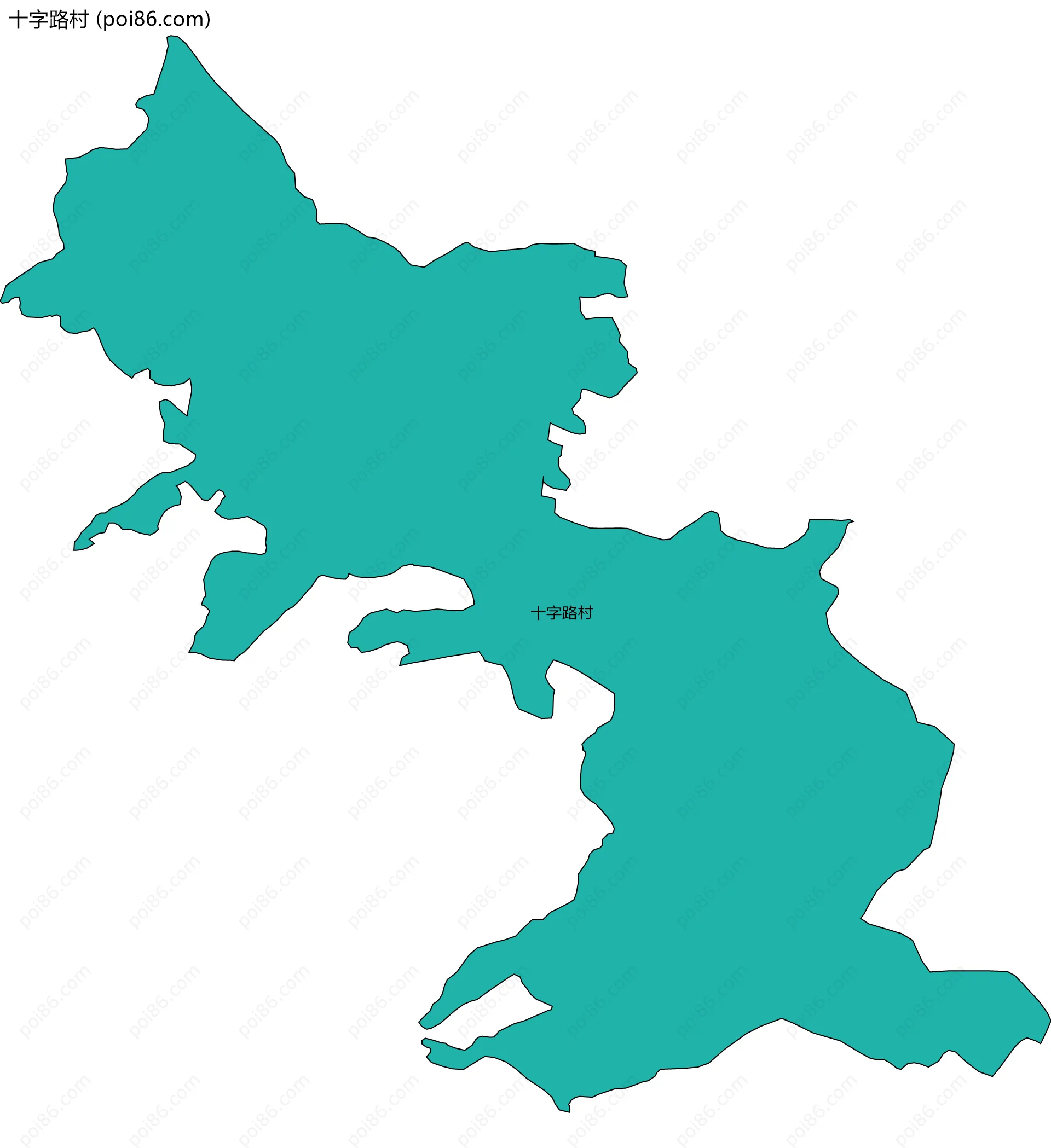 十字路村边界地图