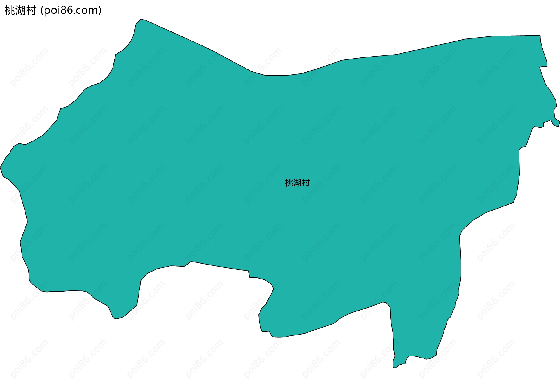 桃湖村边界地图