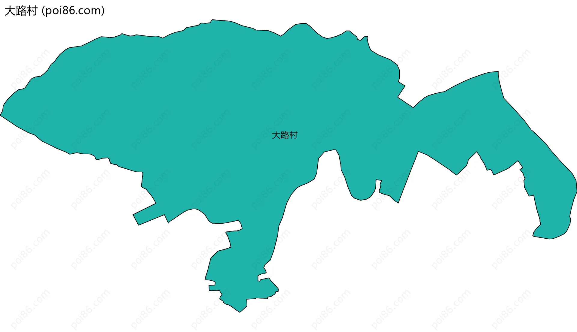 大路村边界地图