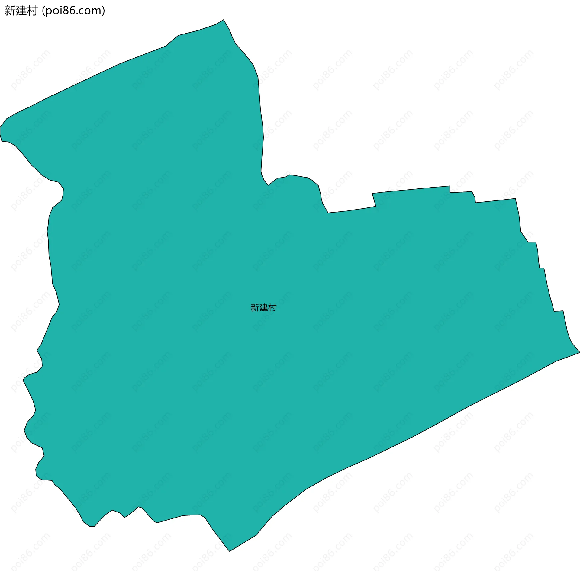 新建村边界地图